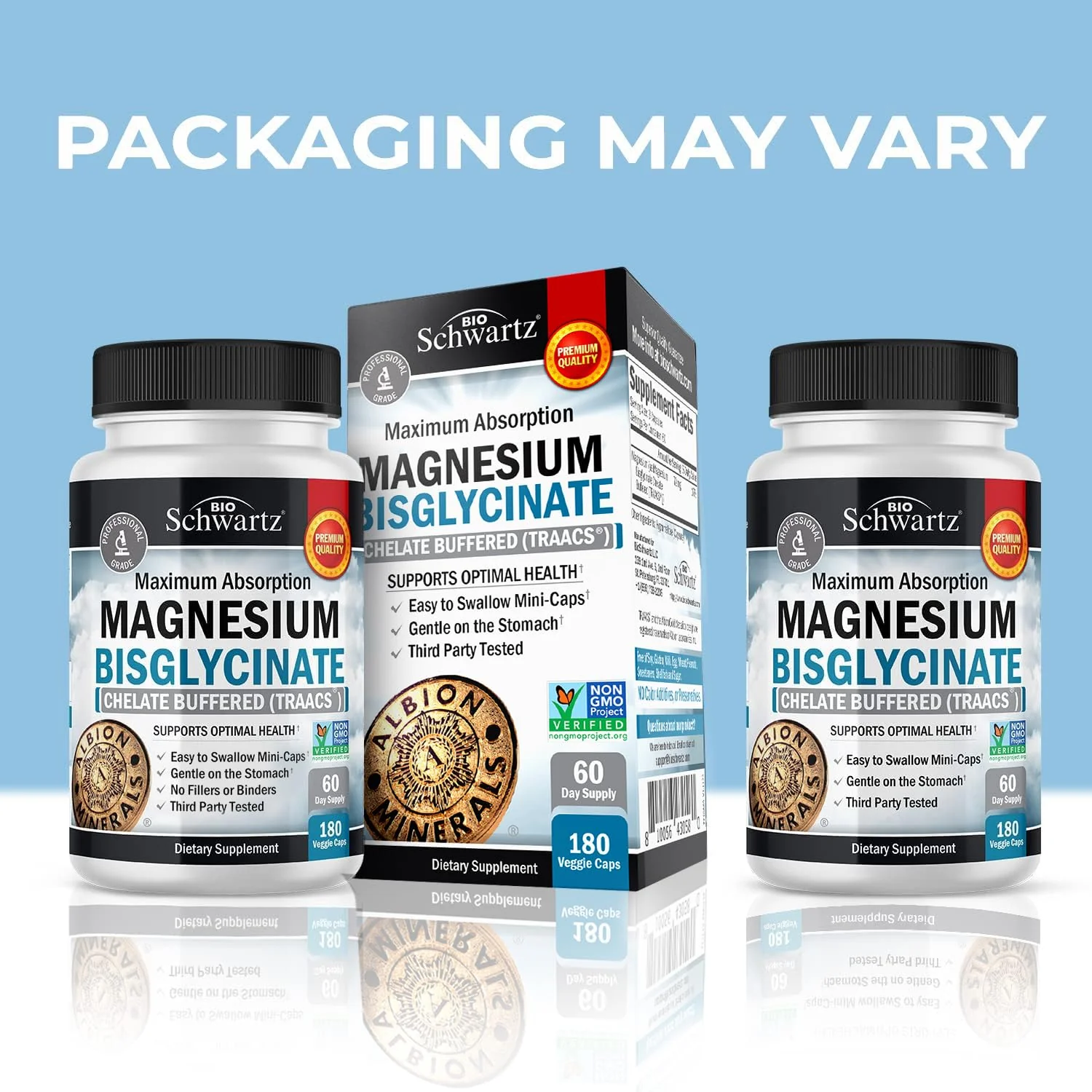 Magnesium Bisglycinate Chelated Supplement - High Absorption Magnesium Glycinate Supplement for Women and Men - Sleep, Muscle, Bone & Joint Support - Non-GMO, Non-Laxative Chelate - 180 Capsules - Image 5