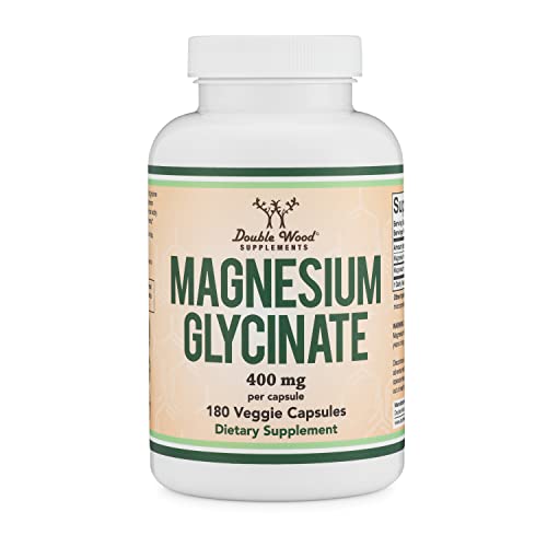 Magnesium Glycinate 400mg, 180 Capsules (Vegan Safe, Manufactured and Third Party Tested in The USA, Gluten Free, Non-GMO) High Absorption Magnesium by Double Wood Supplements - Image 2