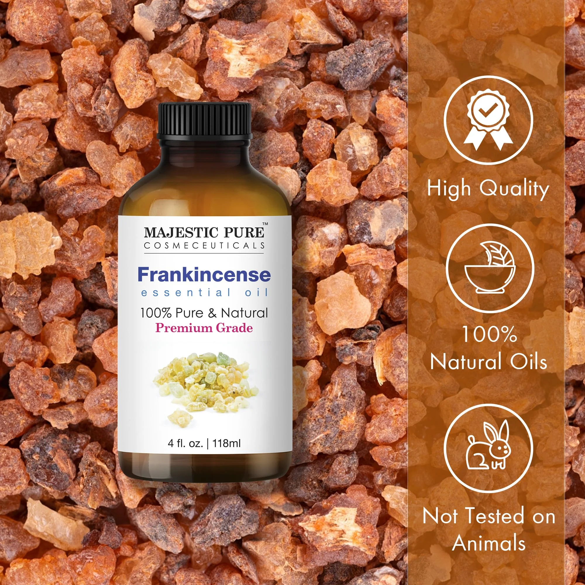 MAJESTIC PURE Frankincense Essential Oil with Glass Dropper | 100% Pure and Natural Frankincense Oil | Premium Grade Essential Oils for Diffusers, Skin, Aromatherapy, Massage | 4 Fl Oz - Image 7