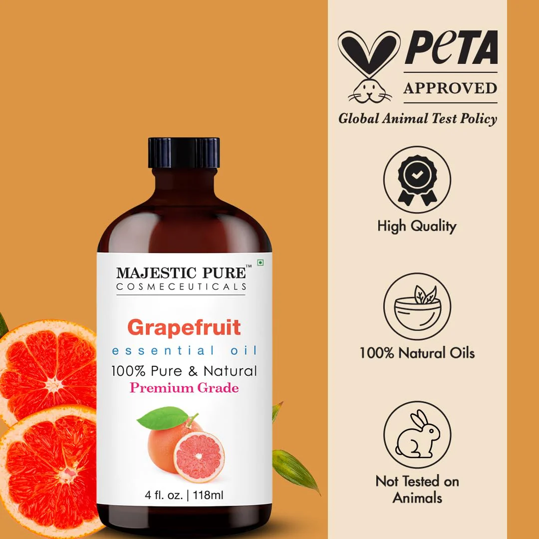 MAJESTIC PURE Grapefruit Essential Oil | 100% Pure and Natural Grapefruit Oil | Premium Grade Essential Oils for Hair Care, Home Diffusers, Skin, Aromatherapy, Massage and Humidifiers | 4 Fl Oz - Image 7