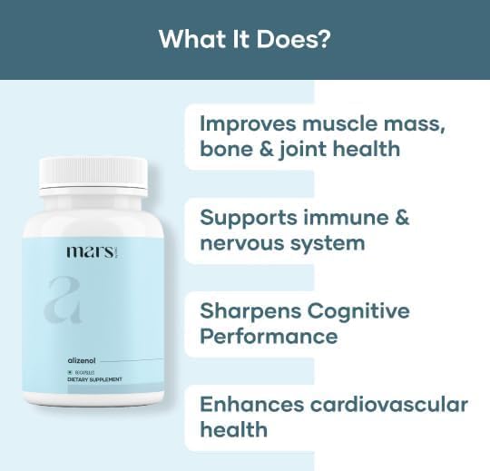Mars Cognitive Support & Muscle Wellness Alizenol Capsules | Supports Focus, Clarity & Recovery | 60 Capsules - Pack of 1 - Image 6