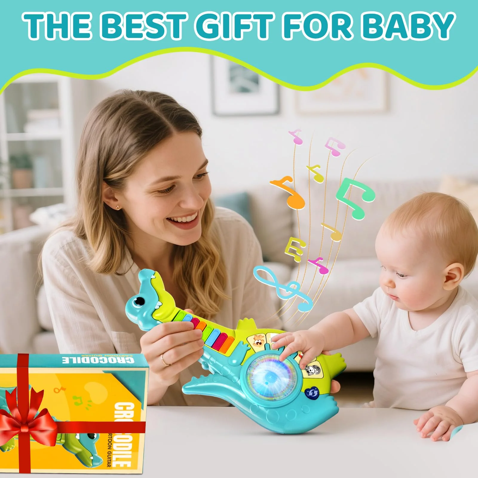 Marstone Toddler Toys for 1 Year Old Boy Gift: Baby Girl Musical Toys 12-18 Months, Educational Piano Guitar for Toddlers 1-2 with Animals and Sounds, 1st First Gift for Birthday, Christmas, Xmas - Image 3