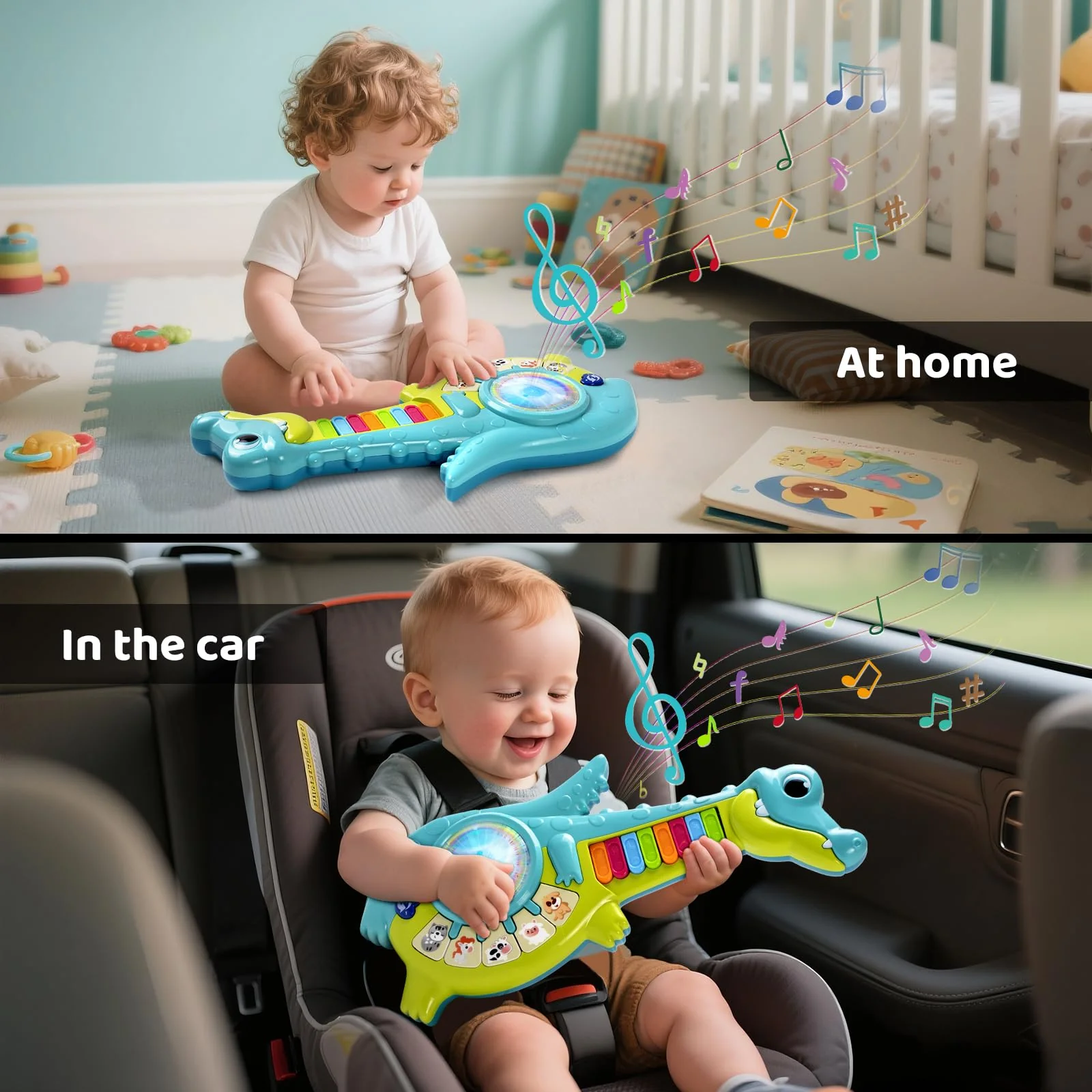 Marstone Toddler Toys for 1 Year Old Boy Gift: Baby Girl Musical Toys 12-18 Months, Educational Piano Guitar for Toddlers 1-2 with Animals and Sounds, 1st First Gift for Birthday, Christmas, Xmas - Image 4