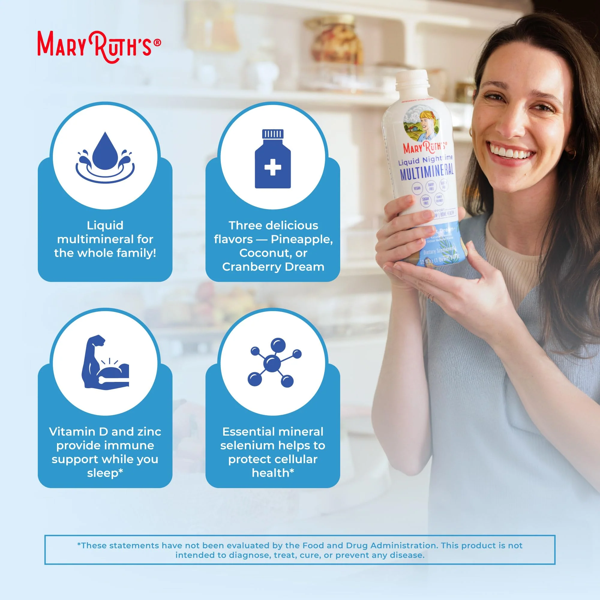 MaryRuth Organics Liquid Nighttime Multimineral | No Melatonin | Bedtime Routine | Magnesium Citrate | Calcium | Zinc | Vitamin D3| Available in 4 Flavors - Vegan | Sugar Free | Gluten Free | 32 Oz - Image 5