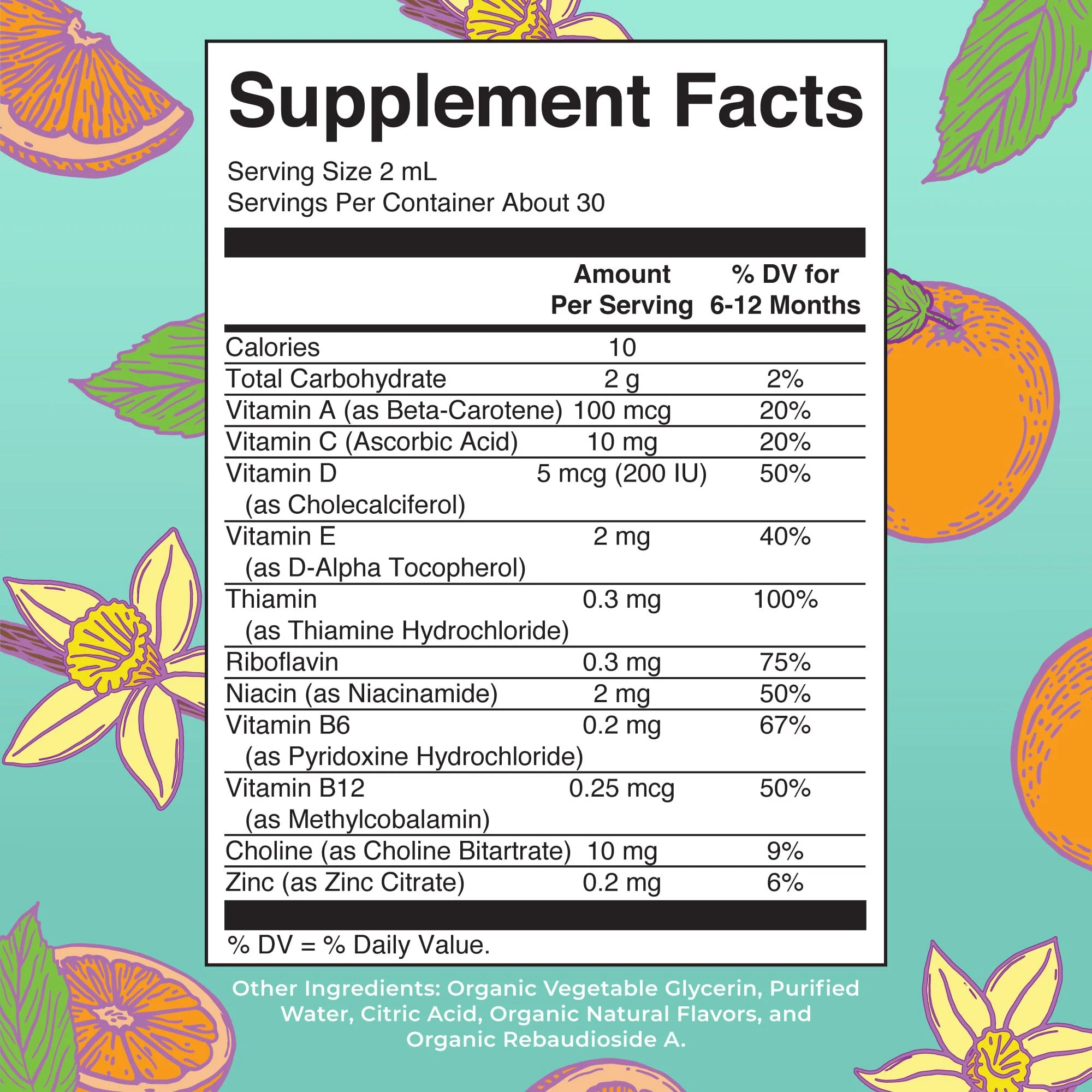 MaryRuth Organics Multivitamin for Infants | USDA Organic | Multivitamin Liquid Drops for Babies 6-12 Months | Immune Support & Overall Wellness | Vegan | Non-GMO | Gluten Free | 2 Fl Oz - Image 9