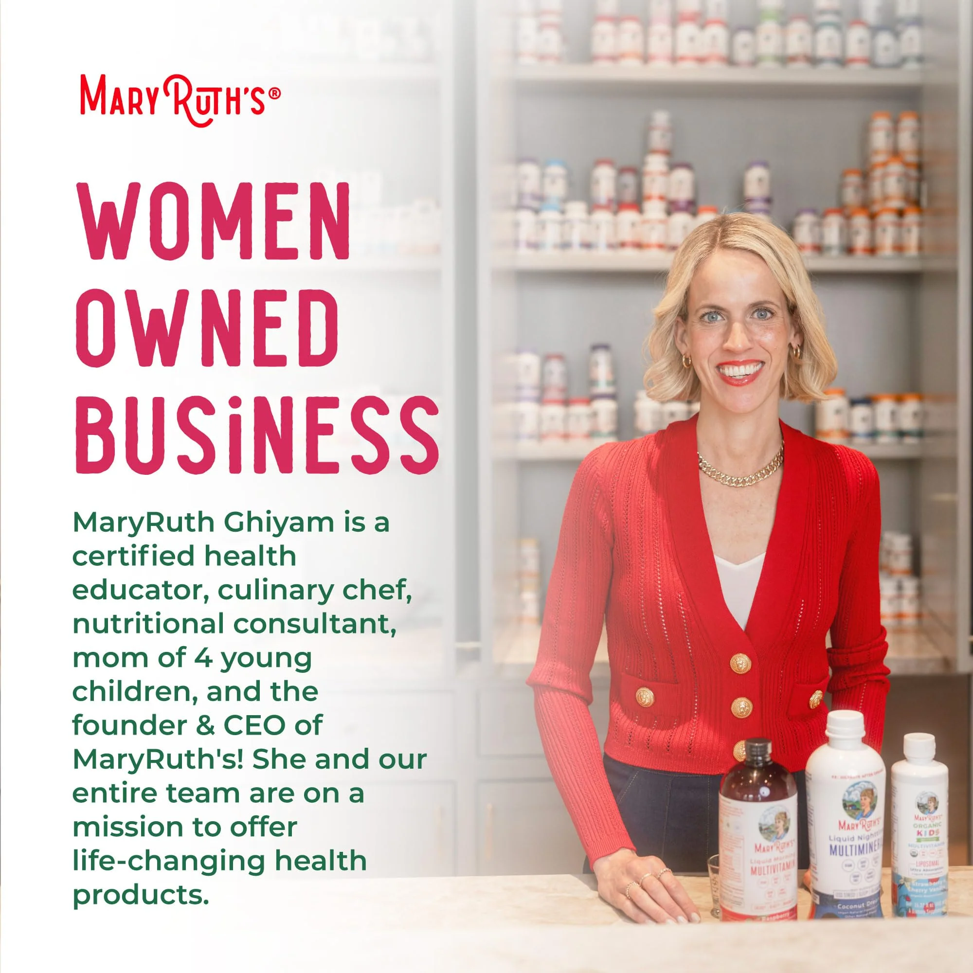 MaryRuth's Liquid Multivitamin + Hair Growth | Clinically Tested in Women for Thicker Hair & Facial Wrinkles | Biotin 10000mcg | Lustriva Hair Growth Supplements | Skin Care | Ages 18+ | 30 Fl Oz - Image 2