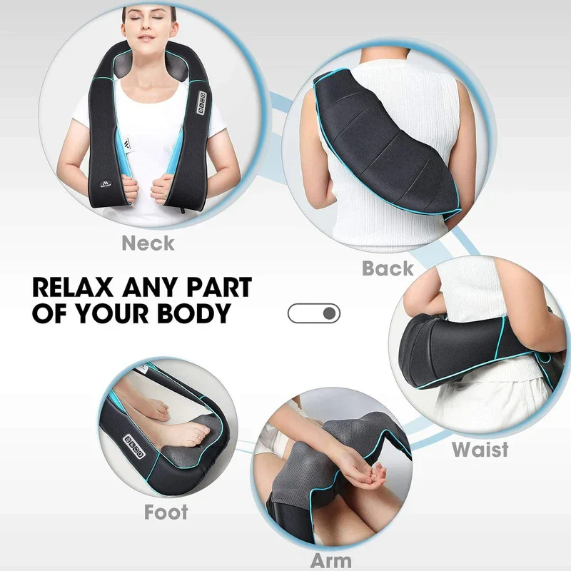 Massager with Heat - Deep Tissue Kneading Electric Back Massage for Neck, Back, Shoulder, Waist, Foot - Shiatsu Full Body Massage, Relax Gift for Her/Him/Friend/Dad/Mom - Image 8