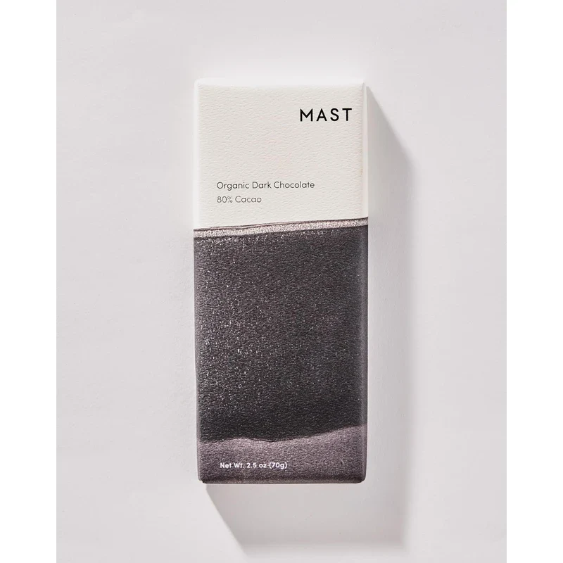 Mast Chocolate Bars | 6 pack | Organic, Kosher | Classic 2.5oz each (6 Bars, Organic Dark Chocolate 80% Cacao)
