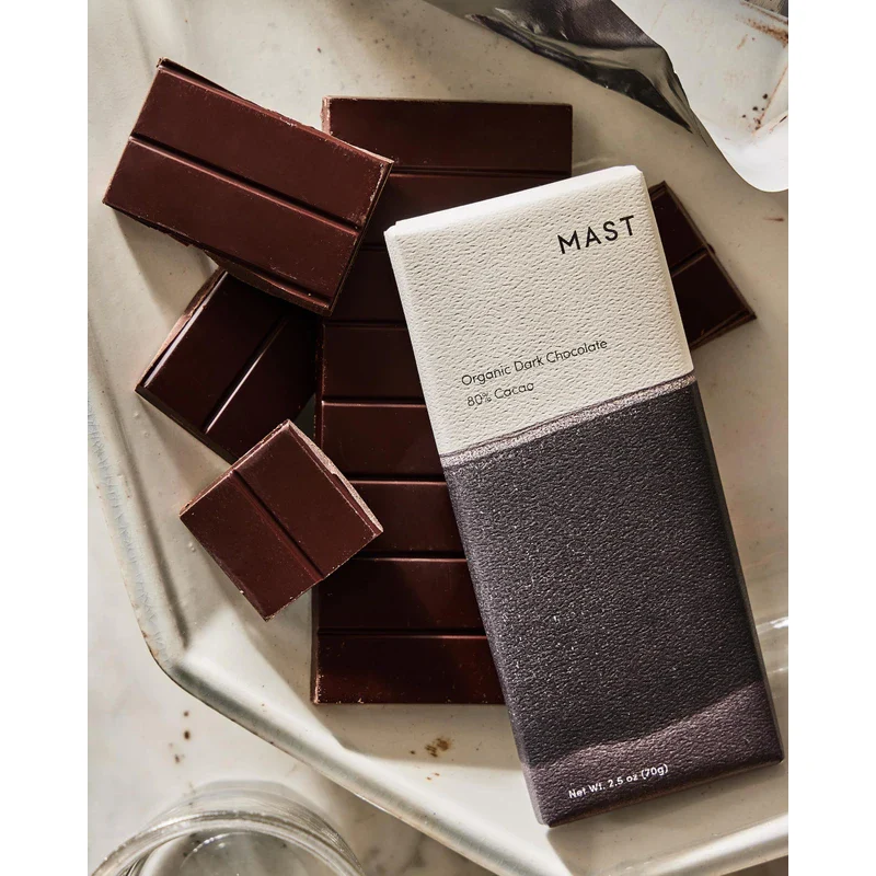 Mast Chocolate Bars | 6 pack | Organic, Kosher | Classic 2.5oz each (6 Bars, Organic Dark Chocolate 80% Cacao) - Image 2