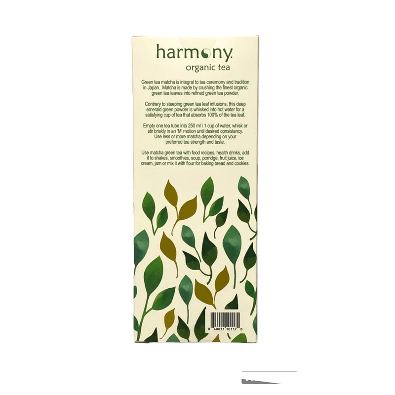 Matcha Certified Organic Green Tea Powder by Harmony Organic - (80 Count Single Serve Stick Pack Pouch) - Image 3