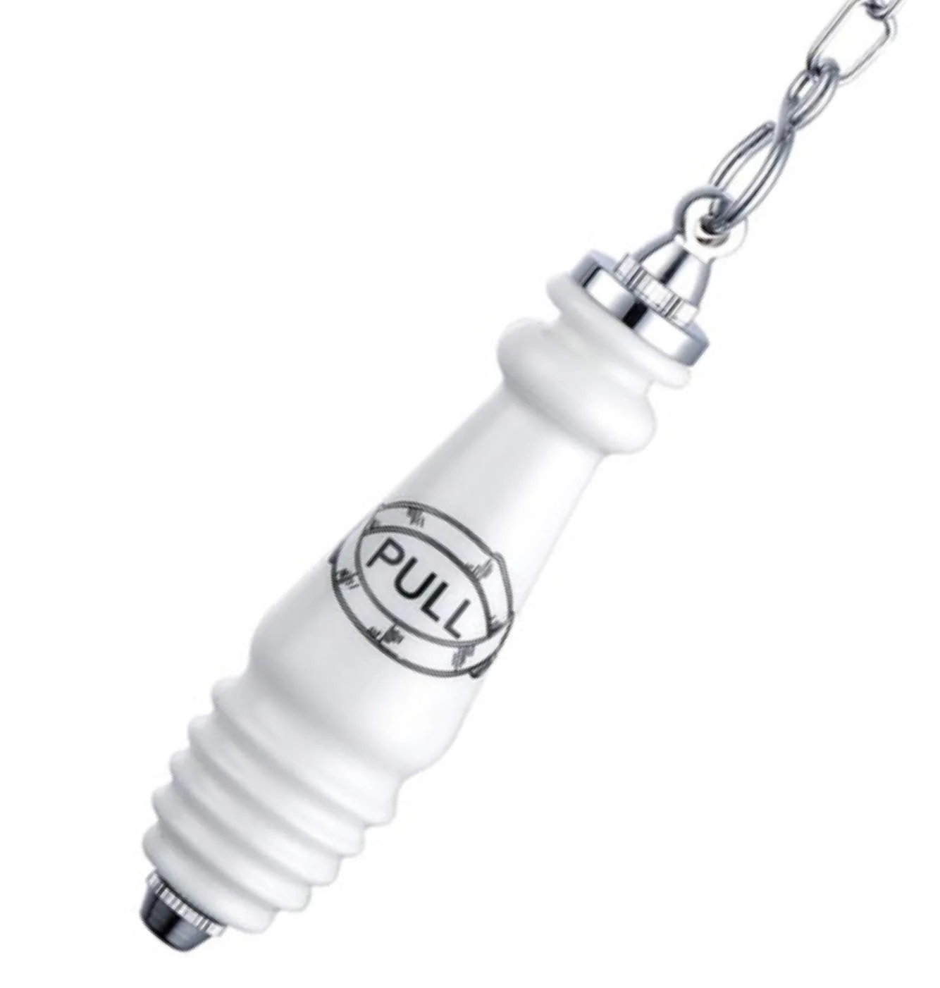 MBODY Taps2Traps Traditional Style Victorian Ceramic & Chrome Chain Flush Pull for High Level Cistern - Image 2