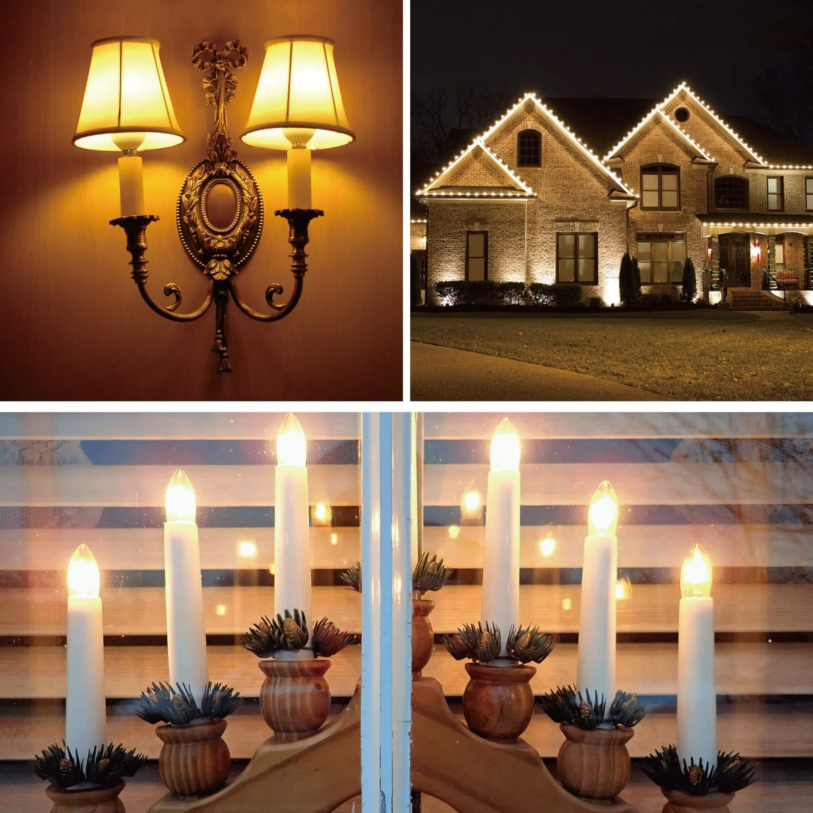 Meconard C9 Led Replacement Christmas Light Bulbs, 100 Pack C9 Shatterproof Plastic Led Bulbs for Christmas Outdoor String Lights, E17 Intermediate Base, Commercial Grade Holiday Bulbs, Warm White. - Image 2