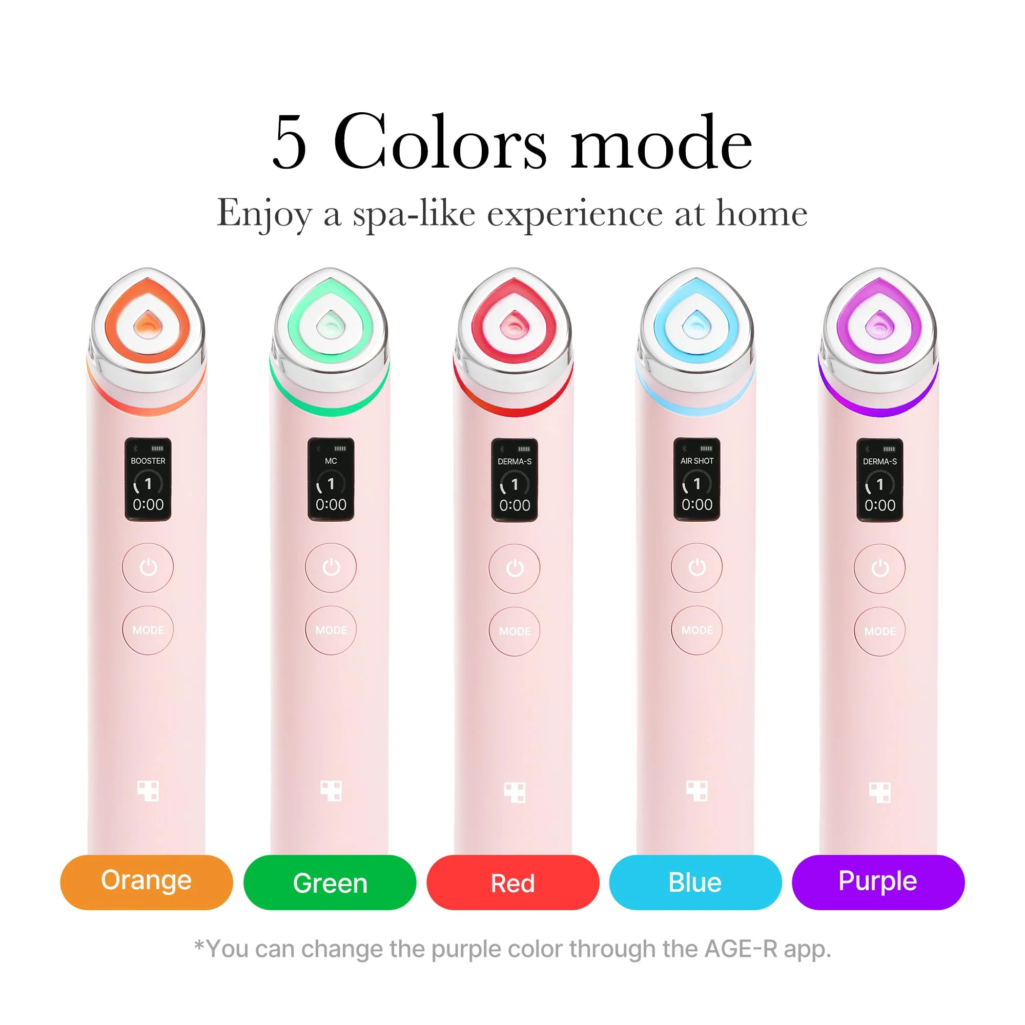 medicube Age-R Booster Pro Pink | 6-in-1 Real Glass Glow Beauty Massager | Looking Glass Skin | Korean Skin Care - Image 2