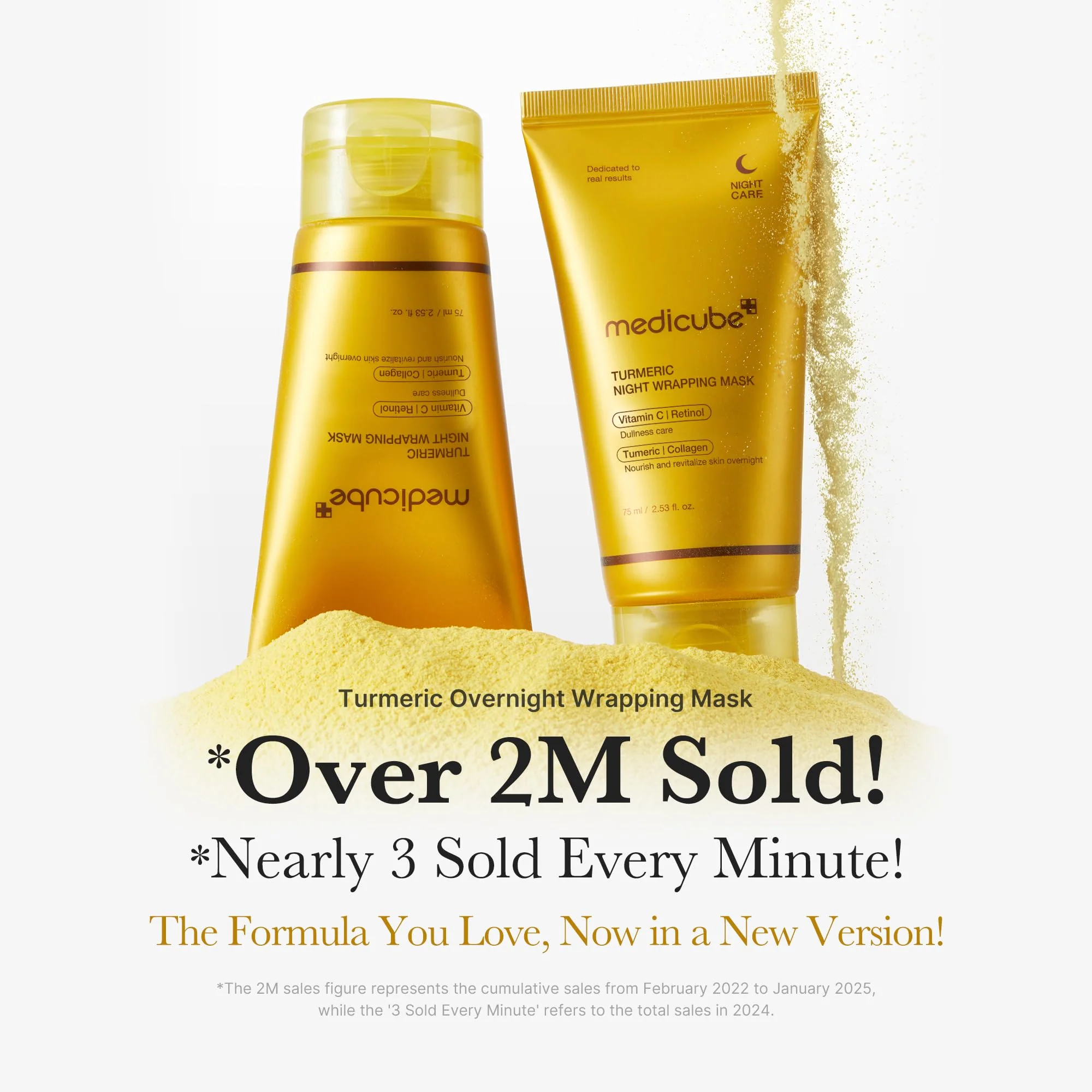 medicube Glass Skin Refining Duo at Night: Deep Vitamin C Golden Capsule Face Moisturizer and Turmeric Overnight Wrapping Peel Off Mask - Image 6