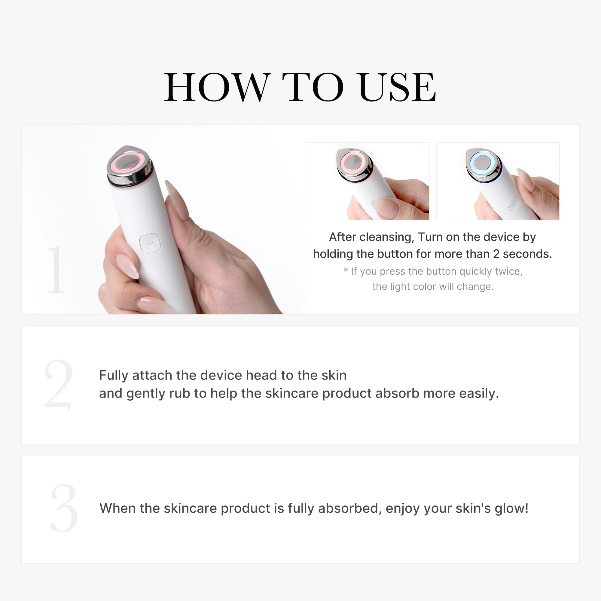medicube Mini Booster Pro White | Affordable At-Home Facial Skin Care Tool for Beginners - Portable Glow Booster for Glass Skin, Boosting Skin Care Absorption, Skin care for teens, Korean Skin Care - Image 2