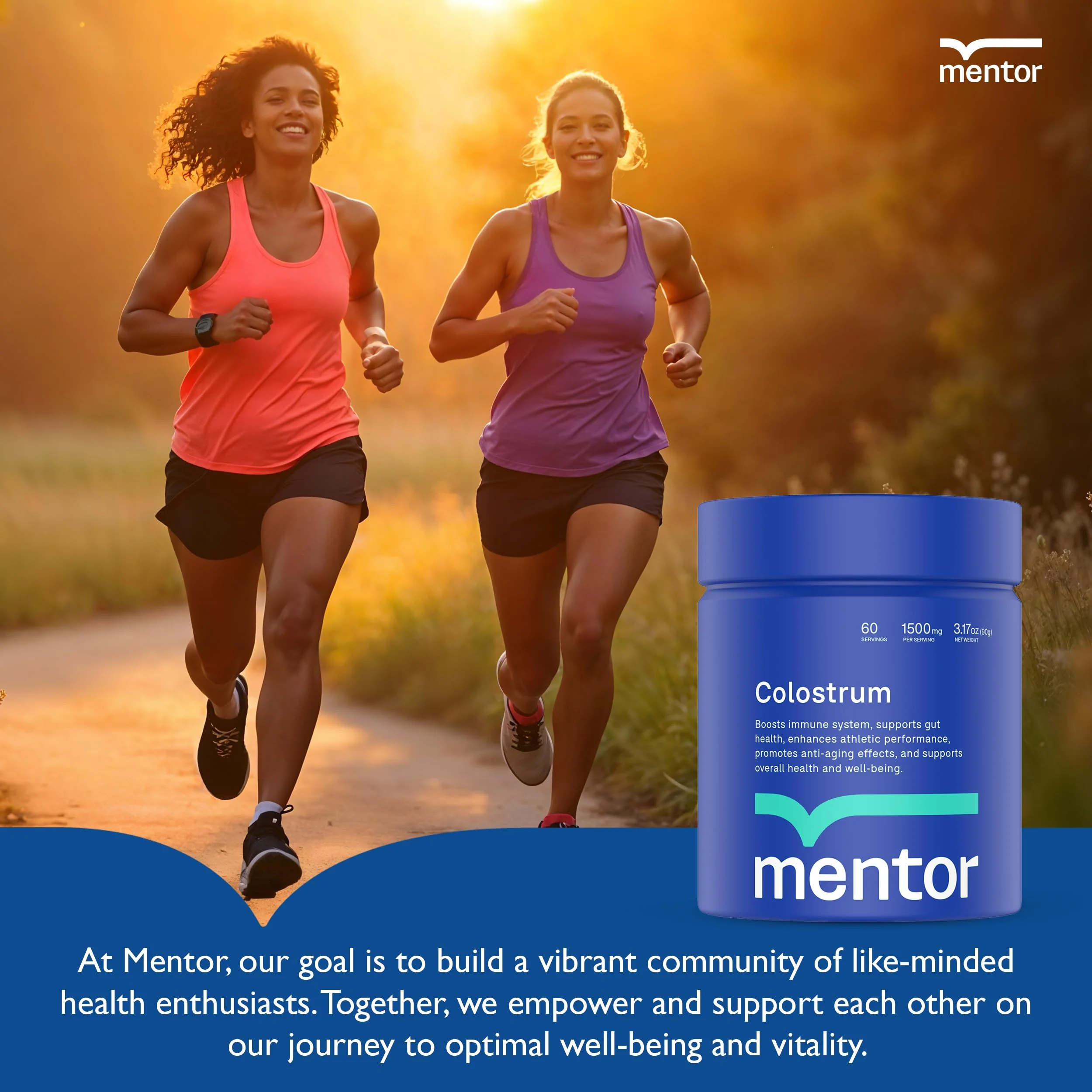 Mentor Colostrum Powder Supplement for Humans - Organic Bovine Colostrum Supplement for Gut Health, Hair Growth, Beauty, and Immune Support - Colostrum Protein - Image 2