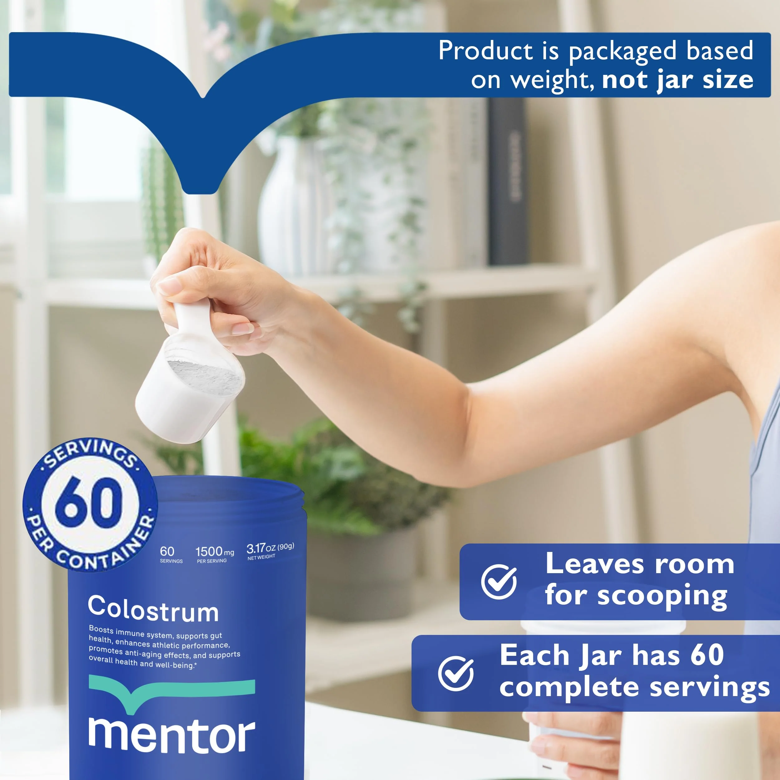 Mentor Colostrum Powder Supplement for Humans - Organic Bovine Colostrum Supplement for Gut Health, Hair Growth, Beauty, and Immune Support - Colostrum Protein - Image 4