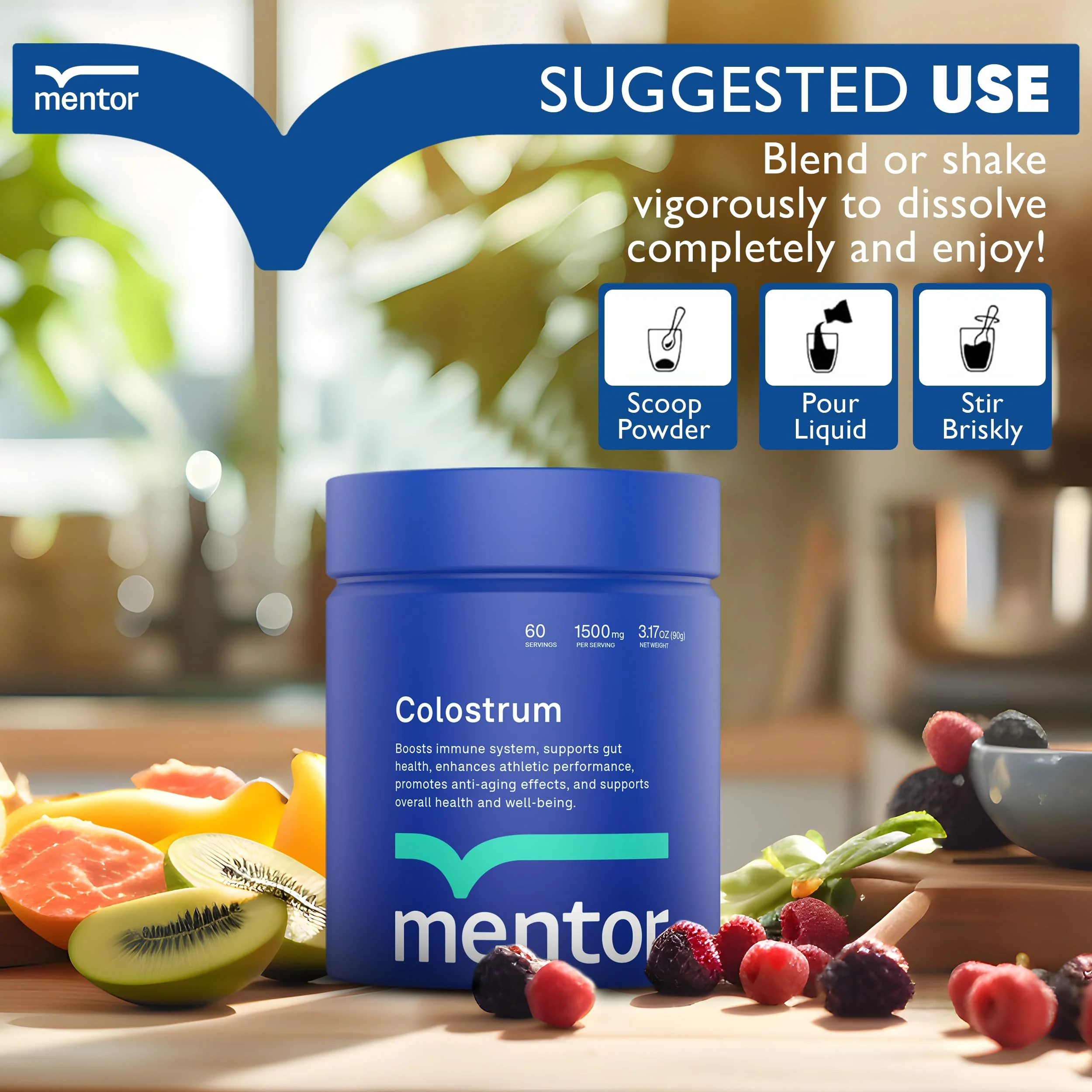 Mentor Colostrum Powder Supplement for Humans - Organic Bovine Colostrum Supplement for Gut Health, Hair Growth, Beauty, and Immune Support - Colostrum Protein - Image 7