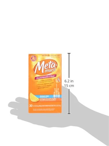 Metamucil Fiber Singles Smooth Texture Sugar Free Orange - 30 Packets - Image 4