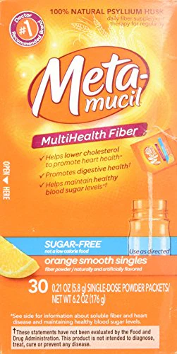 Metamucil Fiber Singles Smooth Texture Sugar Free Orange - 30 Packets - Image 5