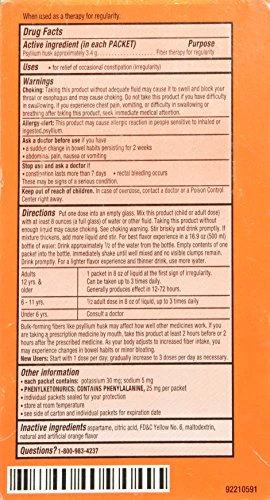 Metamucil Fiber Singles Smooth Texture Sugar Free Orange - 30 Packets - Image 6