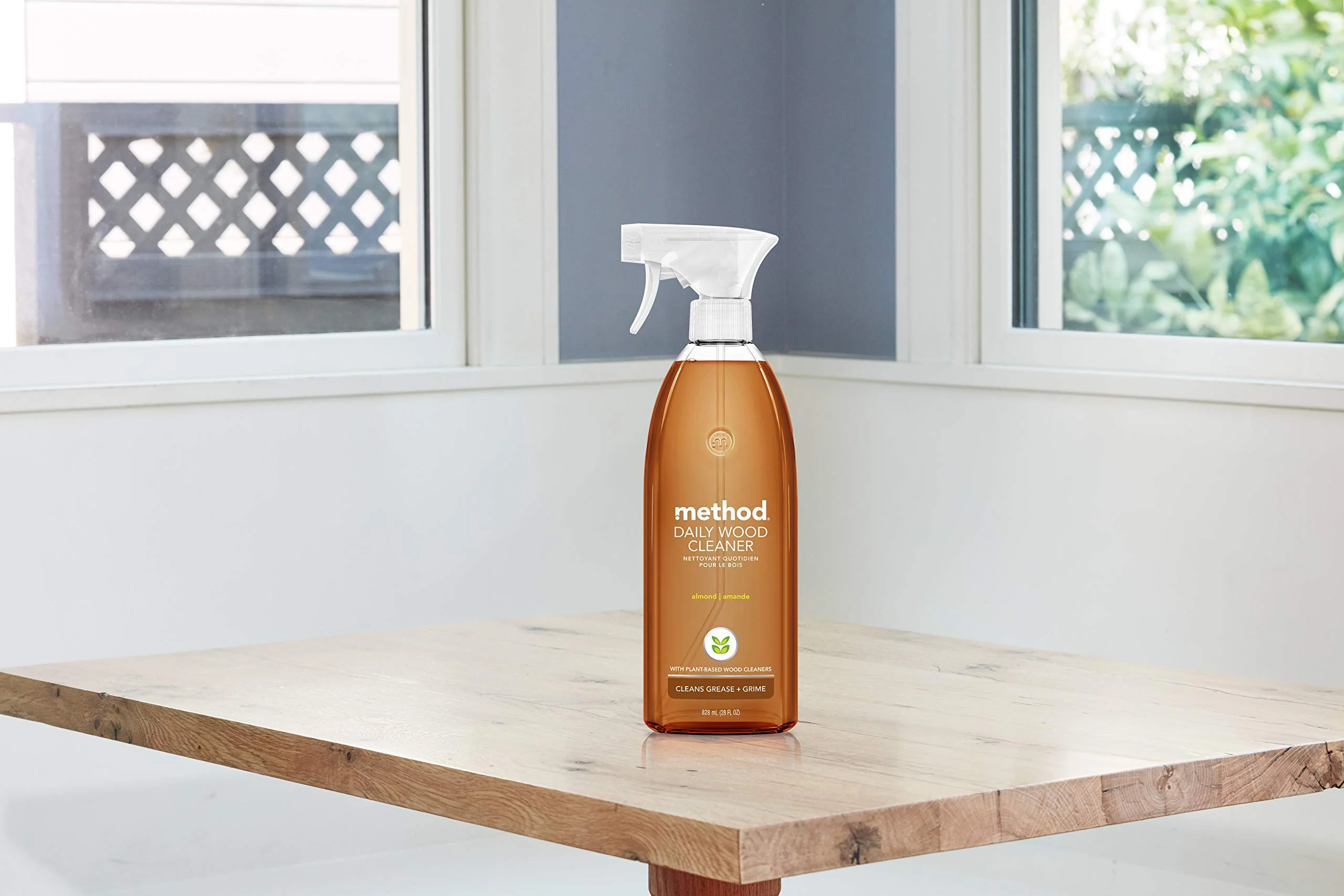 Method Daily Wood Cleaner, Almond, Plant-Based Formula That Cleans Shelves, Tables and Other Wooden Surfaces While Removing Dust & Grime, 28 Oz Spray Bottles, (Pack of 8) - Image 4
