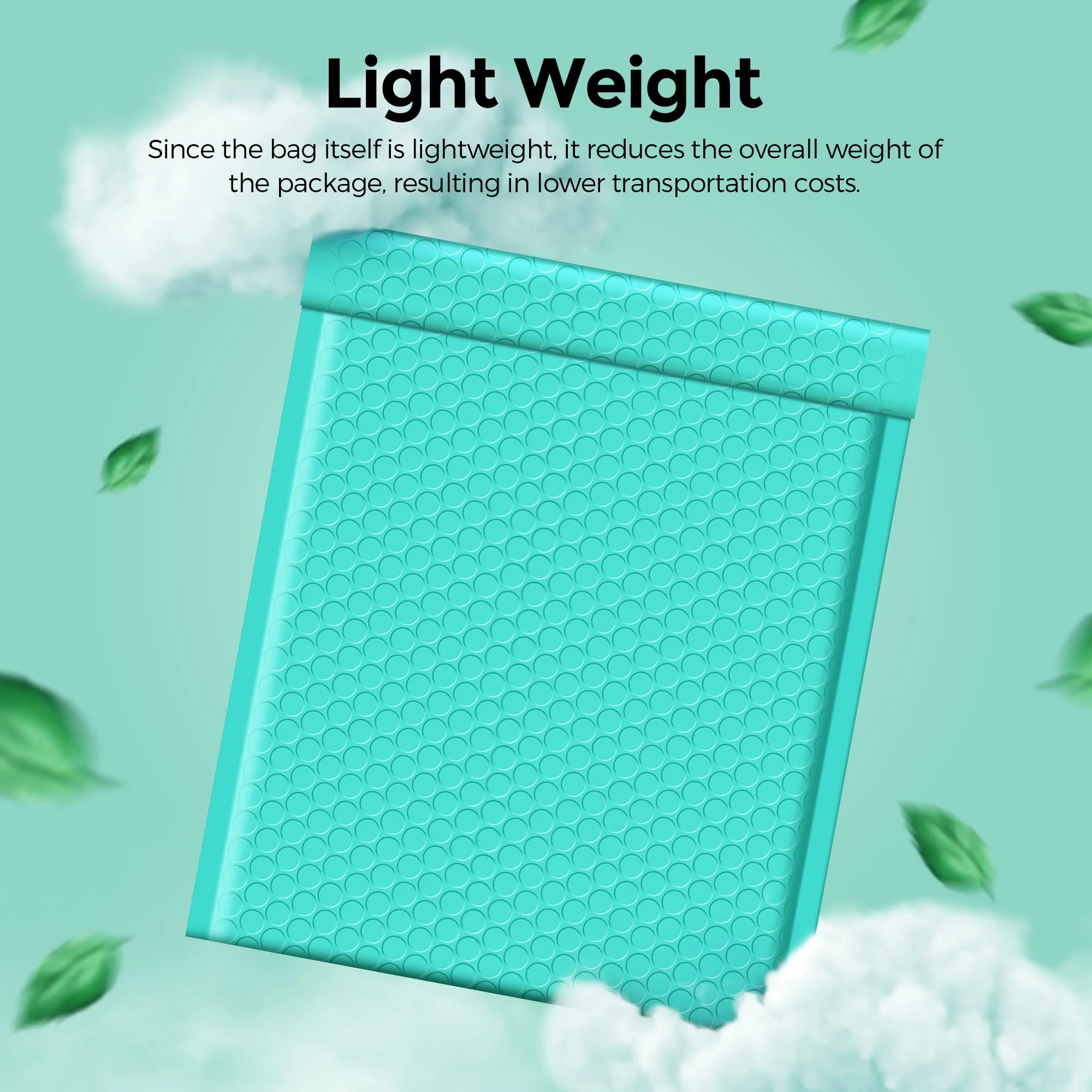 METRONIC Bubble Mailers 8.5 x 11 Inch 40 Pack Teal Waterproof Bubble Mailer Padded Envelopes Cushioning Poly for Christmas Gift, Clothes, Makeup, Books, Small Business Supplies - Image 3