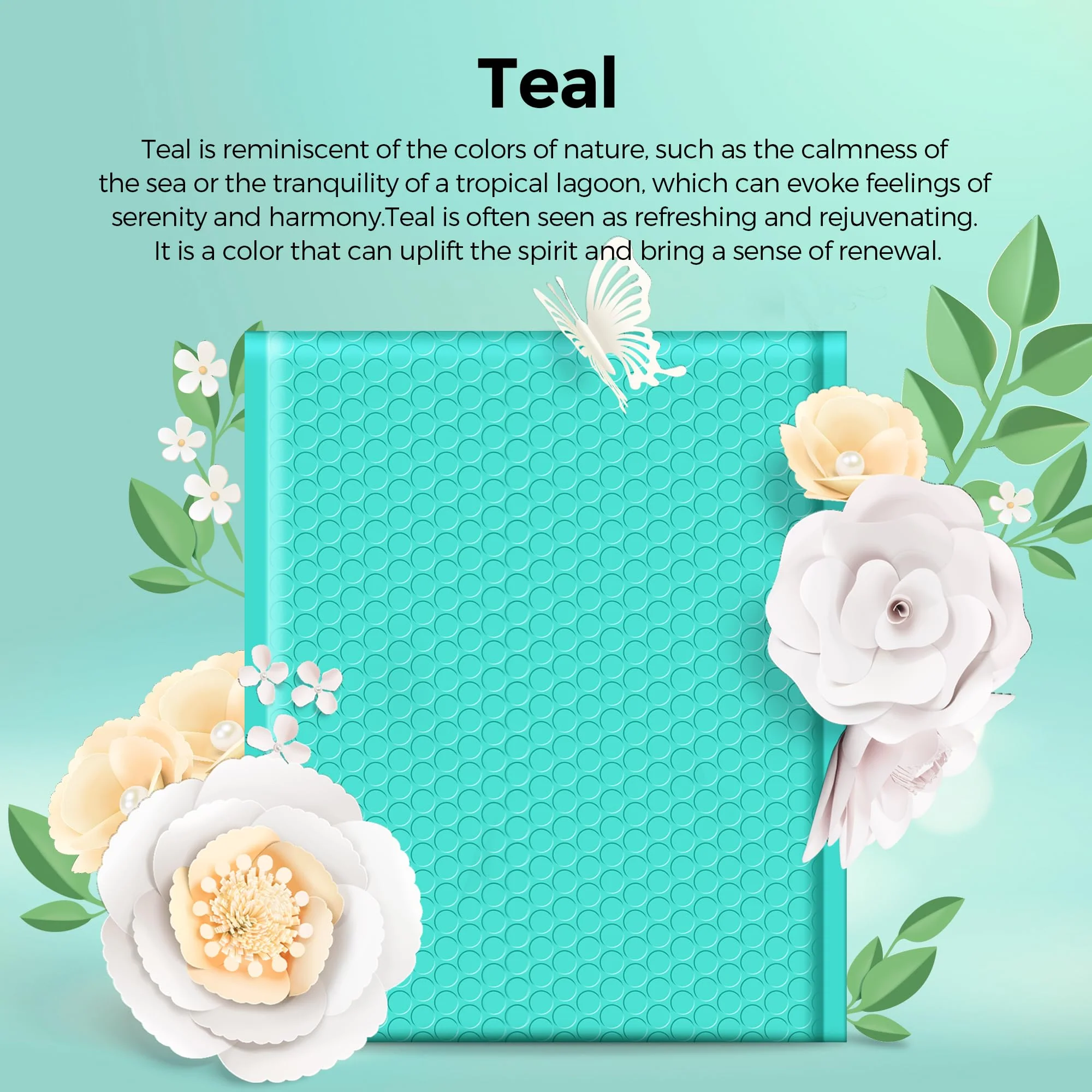 METRONIC Bubble Mailers 8.5 x 11 Inch 40 Pack Teal Waterproof Bubble Mailer Padded Envelopes Cushioning Poly for Christmas Gift, Clothes, Makeup, Books, Small Business Supplies - Image 7