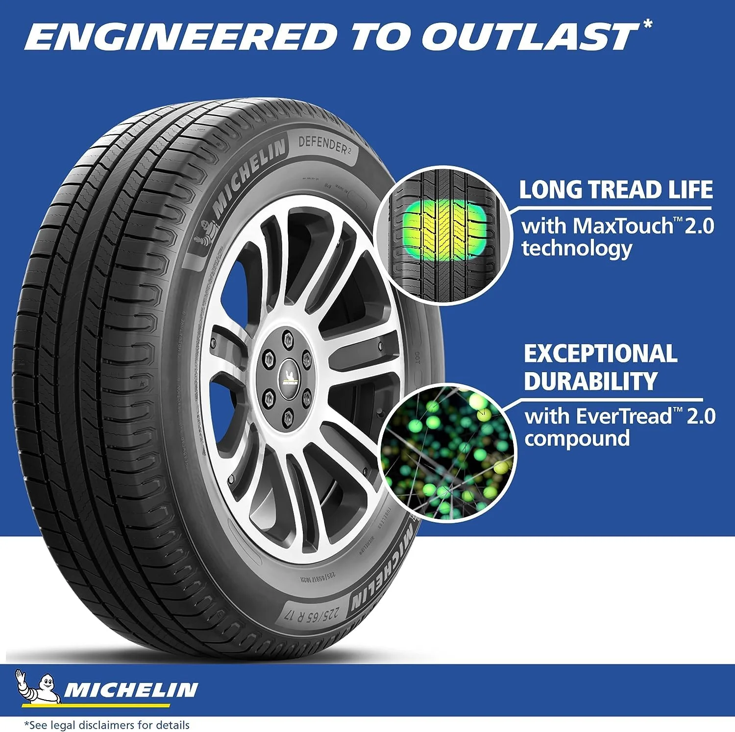 MICHELIN Defender2 All-Season Tire, CUV, SUV, Cars and Minivans - 235/50R18 97H - Image 7