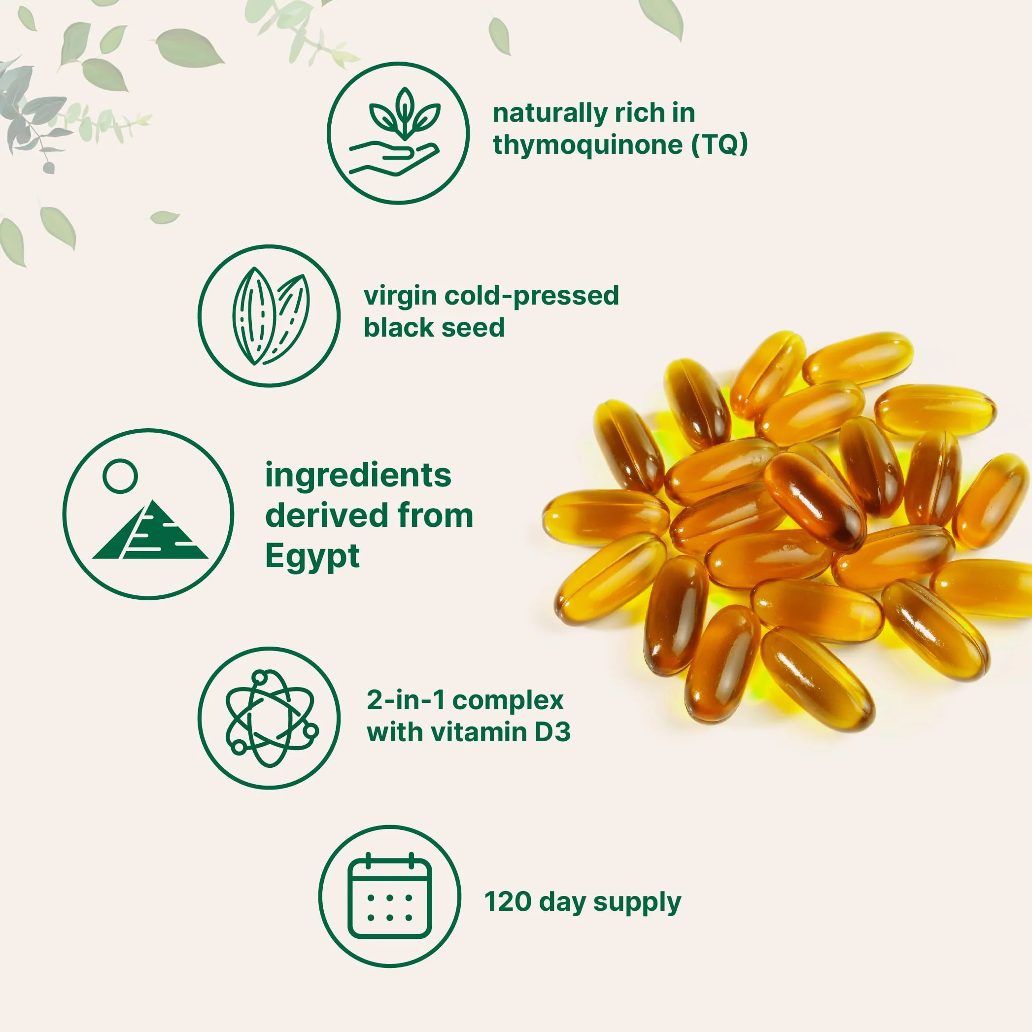 Micro Ingredients Black Seed Oil 2000 mg with Vitamin D3 1000 IU, 240 Softgels | Cold Pressed - Nigella Sativa Pills from Egypt, Virgin Oil, Odorless, Non-GMO & No Gluten - Image 5