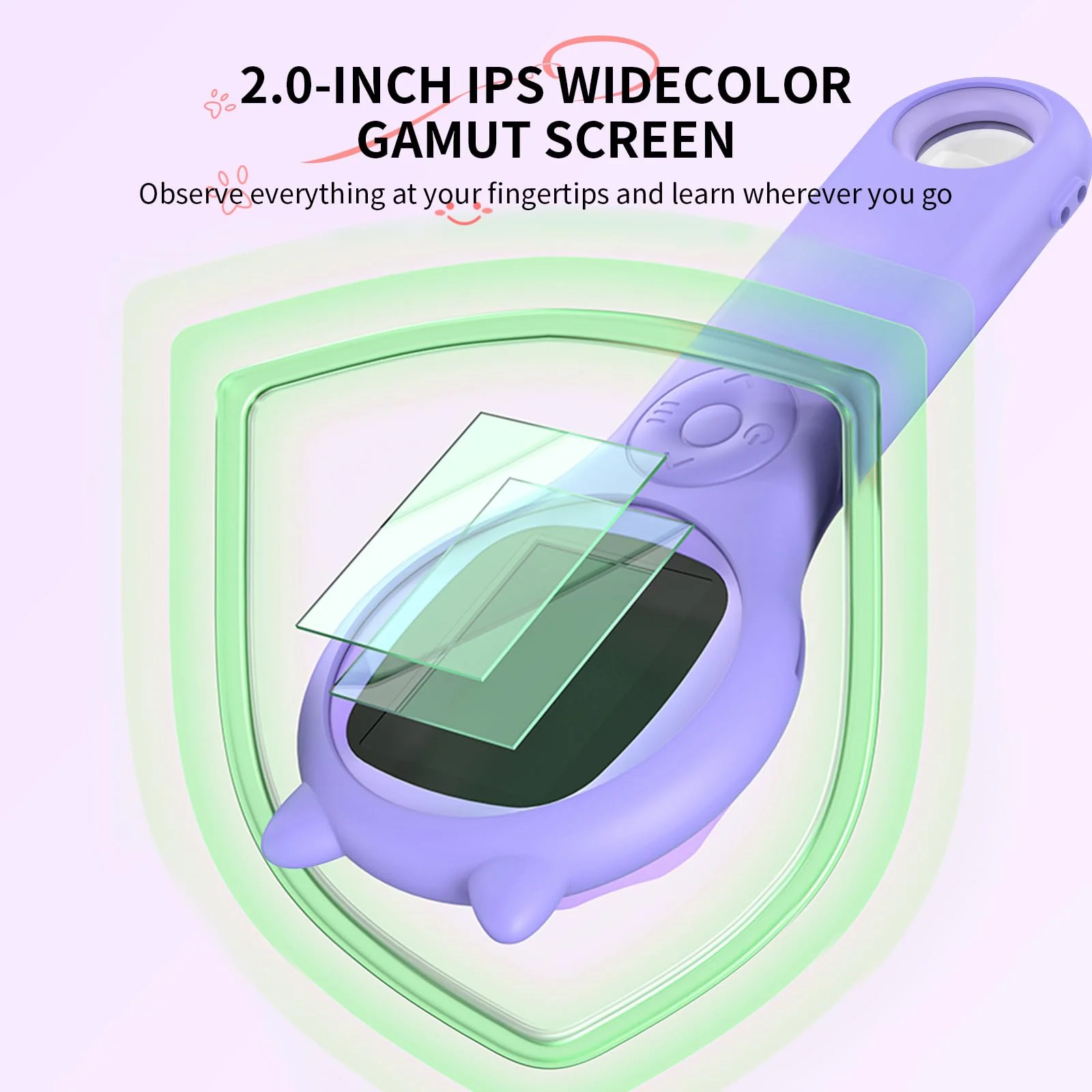 Microscope for Kids - Mini Pocket Handheld Microscope for Toddlers-STEM Educational Science Kit Toys for Christmas Birthday Gifts Toys for 5 6 7 8 9 10 11 12 Year Old Girls(Purple) - Image 3