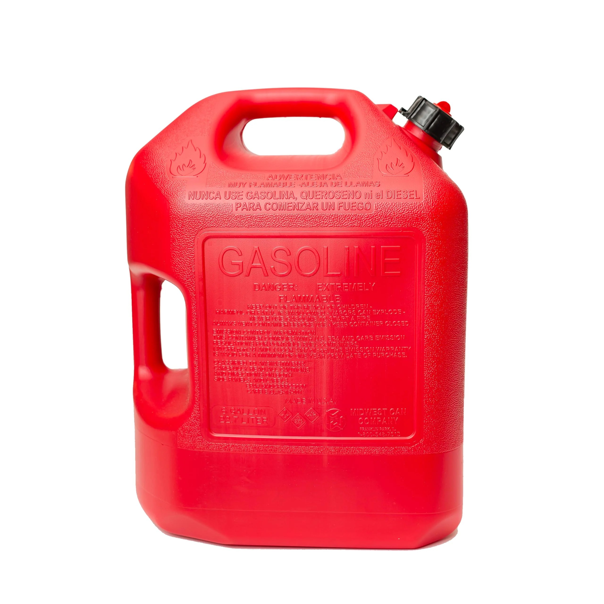 Midwest Can 6610 Quick Flow Spout Auto Shut Off Gasoline Can - 6 Gallon - Image 5