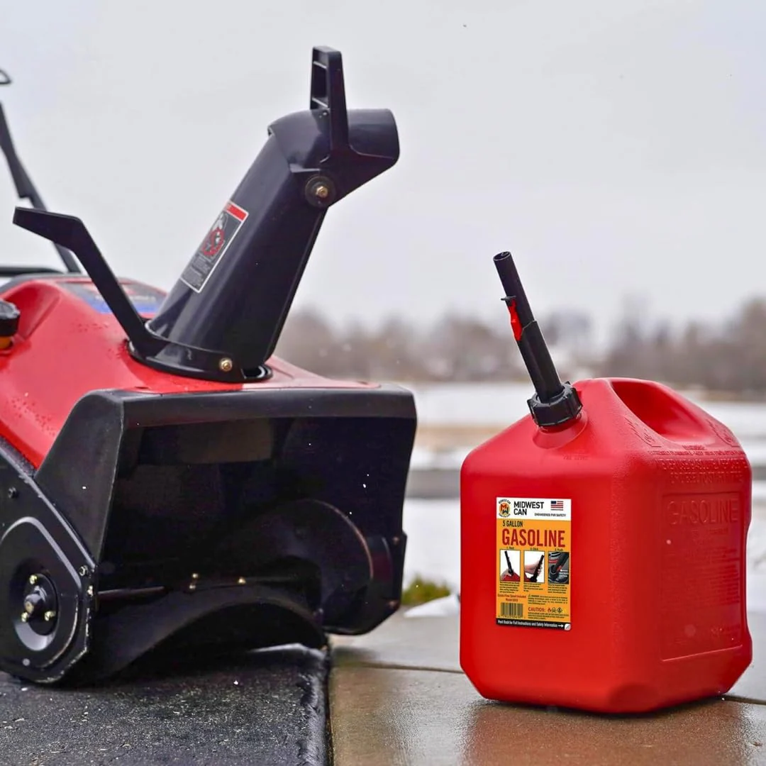 Midwest Can Company 5610 5 Gallon Gas Can Fuel Container Jugs w/Spout (2 Pack) - Image 2