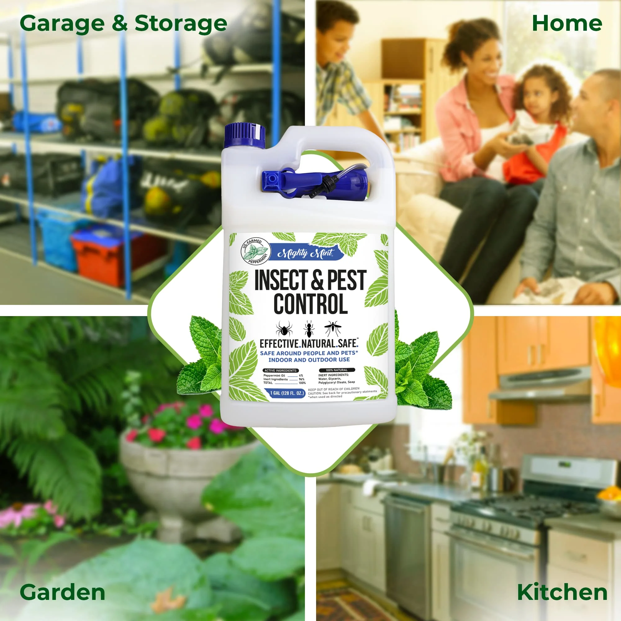 Mighty Mint Gallon (128 oz) Insect and Pest Repellent Peppermint Oil - Natural Spray for Spiders, Ants, and More - Image 3