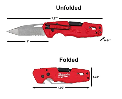 MILWAUKEE Fastback Folding Utility Knife w/Blade Multifunctionality, Red-black - Image 5