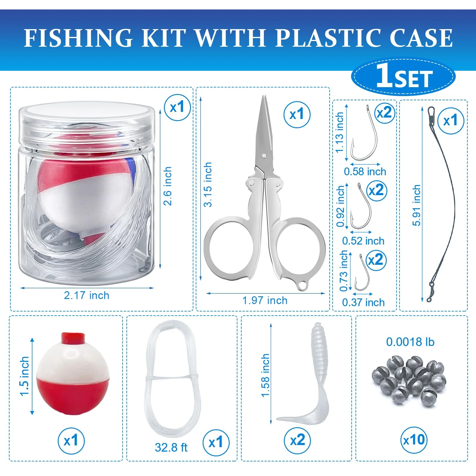 Mini Fishing Kits Bulk for Age 9-14 Christmas Shoebox Fillers Emergency Fishing Survival Kit Small Fishing Kit with Jar Fishing Accessories Fishing Gear for Beginner Stocking Stuffer Gift (24) - Image 6