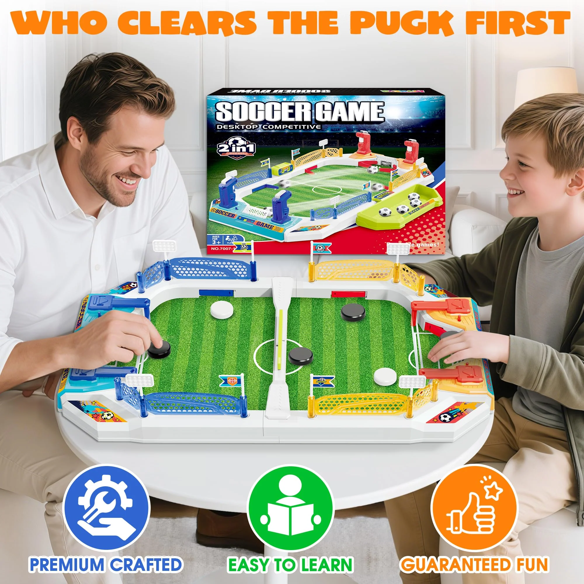 Mini Soccer Board Game for Kids, Birthday Christmas Soccer Gifts for 3 4 5 6 7 8-12 Year Old Boys, Football Table Toys, Pinball Interactive Sports Game for Indoor, Home Party, Family, Playroom, Travel - Image 2