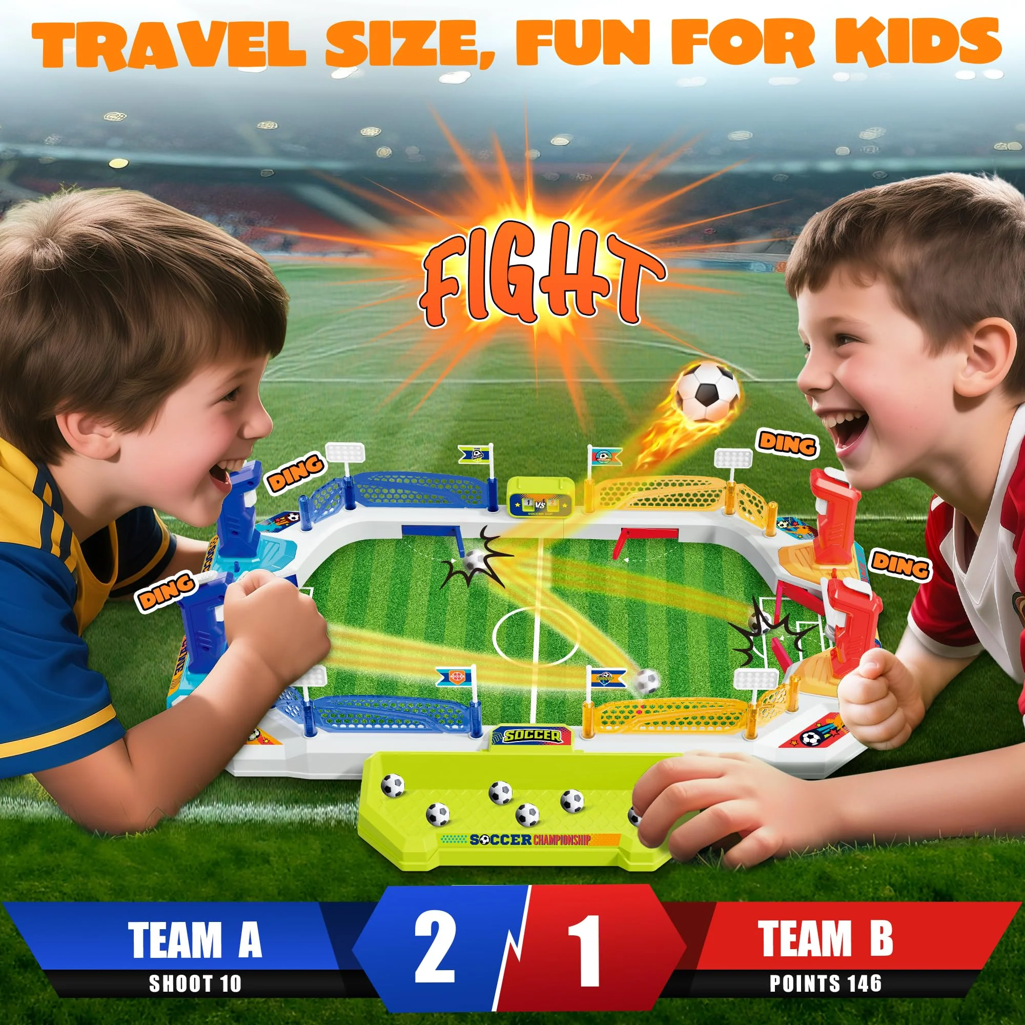Mini Soccer Board Game for Kids, Birthday Christmas Soccer Gifts for 3 4 5 6 7 8-12 Year Old Boys, Football Table Toys, Pinball Interactive Sports Game for Indoor, Home Party, Family, Playroom, Travel - Image 5