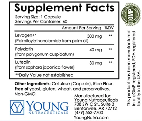 Mirica Advanced - High Absorption Formula, Palmitoylethanolamide (Pea) Luteolin and Polydatin, Nervous System Support Capsule, 60ct - Image 5