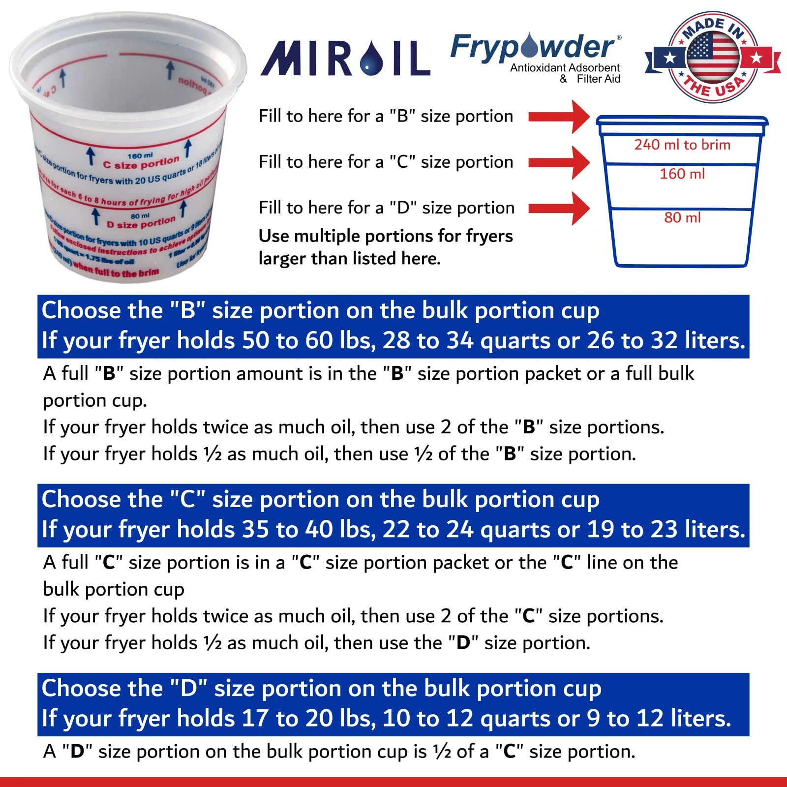 MirOil L106 Fry Powder Oil Stabilizer and Filter Aid, Deep Fryer Cooking Oil Saver, Removes Fryer Grease Contaminants & Carbon Deposits, Helps Save Grease, 2 x 4 Gallons of L104 (8Gallons) Fry Powder - Image 6