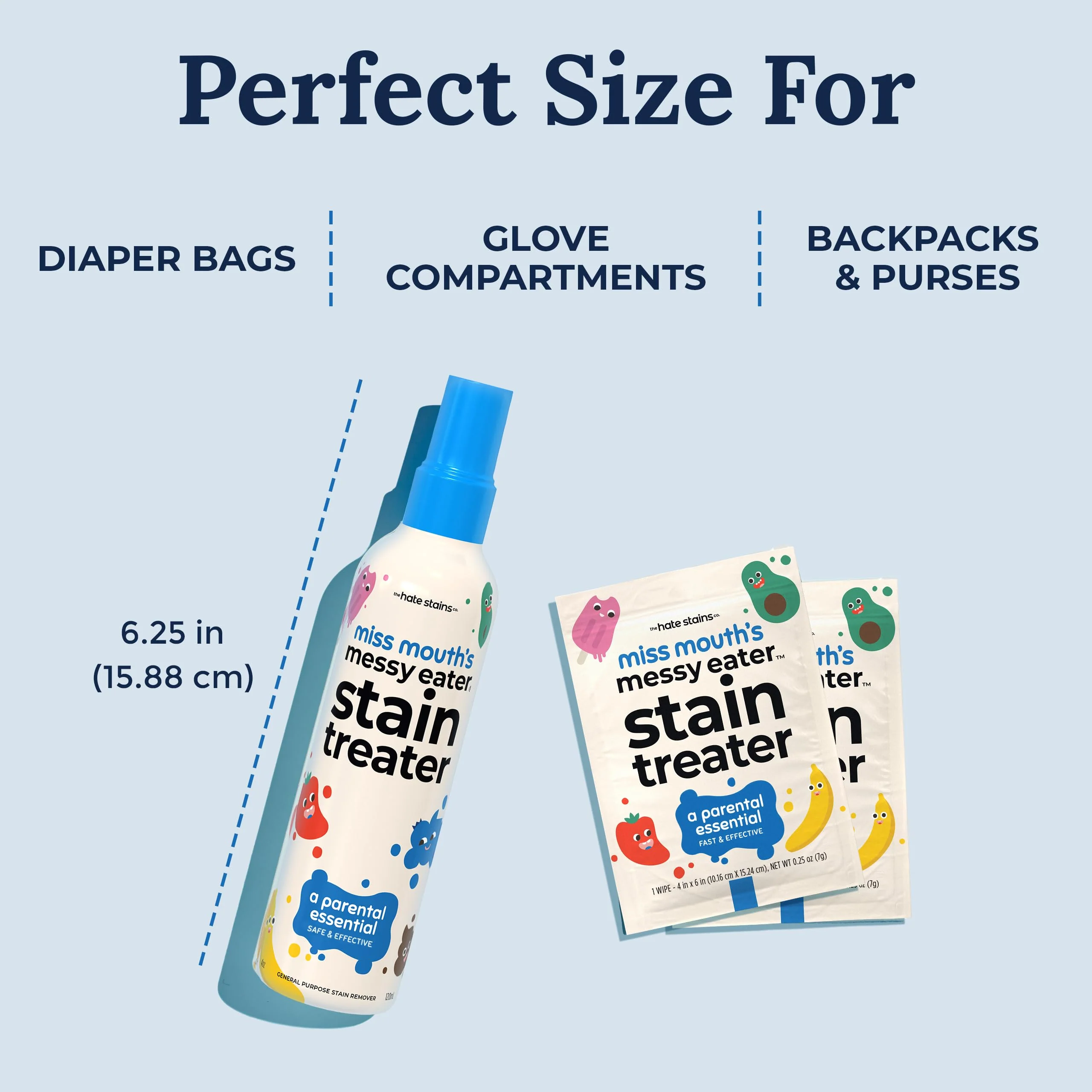Miss Mouth's Messy Eater Stain Treater Spray - 4oz 3 Pack Stain Remover - Newborn & Baby Essentials - No Dry Cleaning Food, Grease, Coffee Off Laundry, Underwear, Fabric - Image 3