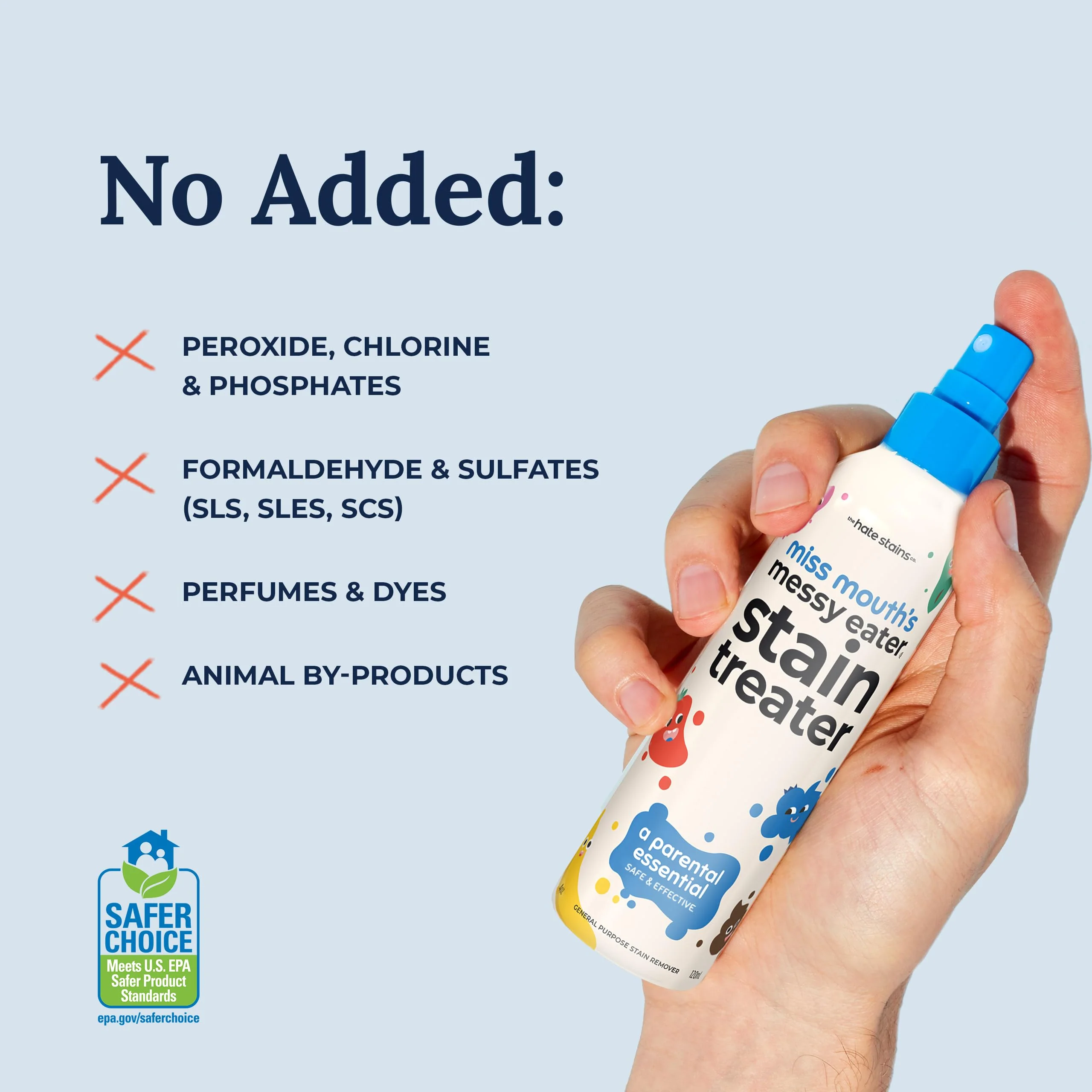 Miss Mouth's Messy Eater Stain Treater Spray - 4oz 3 Pack Stain Remover - Newborn & Baby Essentials - No Dry Cleaning Food, Grease, Coffee Off Laundry, Underwear, Fabric - Image 13