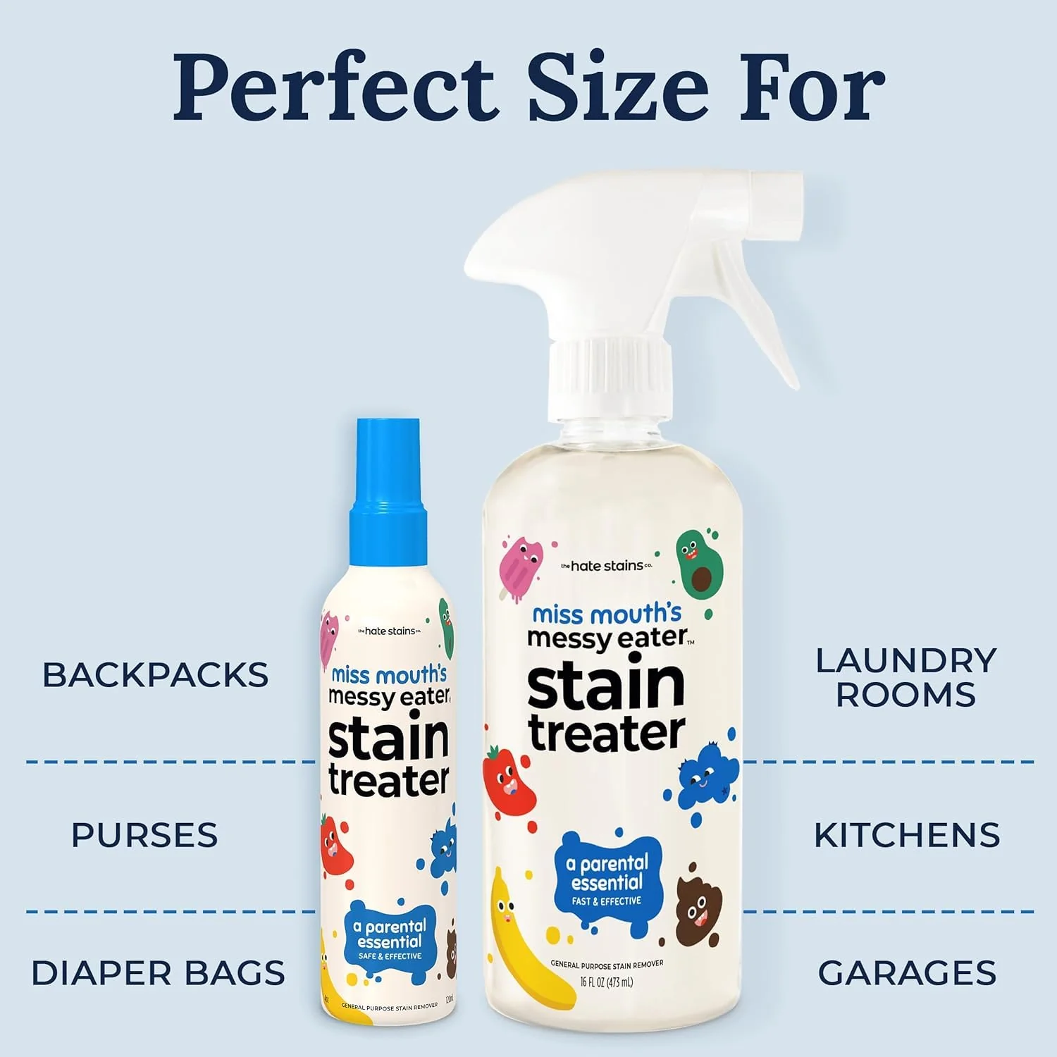 Miss Mouth's Messy Eater Stain Treater Spray - 4oz 3 Pack Stain Remover - Newborn & Baby Essentials - No Dry Cleaning Food, Grease, Coffee Off Laundry, Underwear, Fabric - Image 34