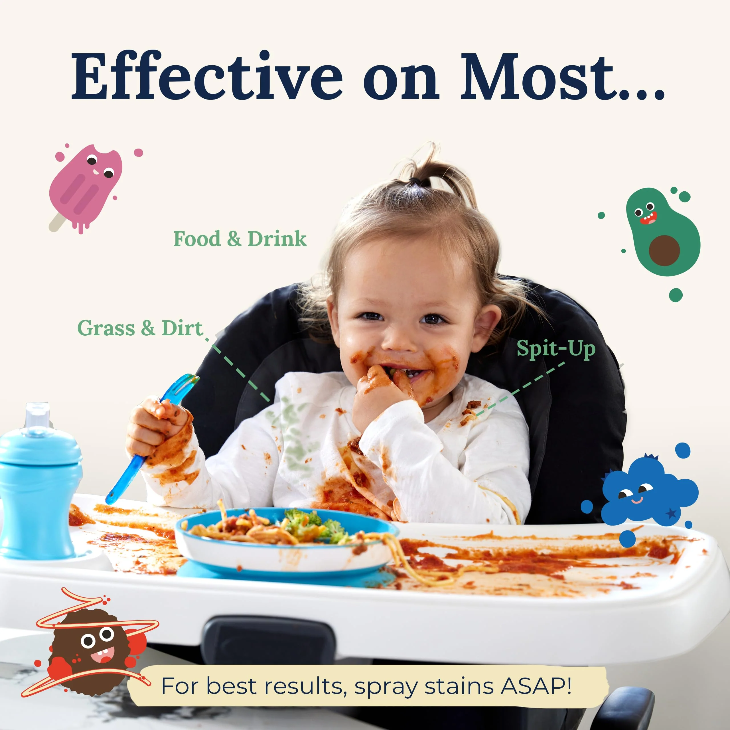 Miss Mouth's Messy Eater Stain Treater Spray - 4oz 3 Pack Stain Remover - Newborn & Baby Essentials - No Dry Cleaning Food, Grease, Coffee Off Laundry, Underwear, Fabric - Image 68