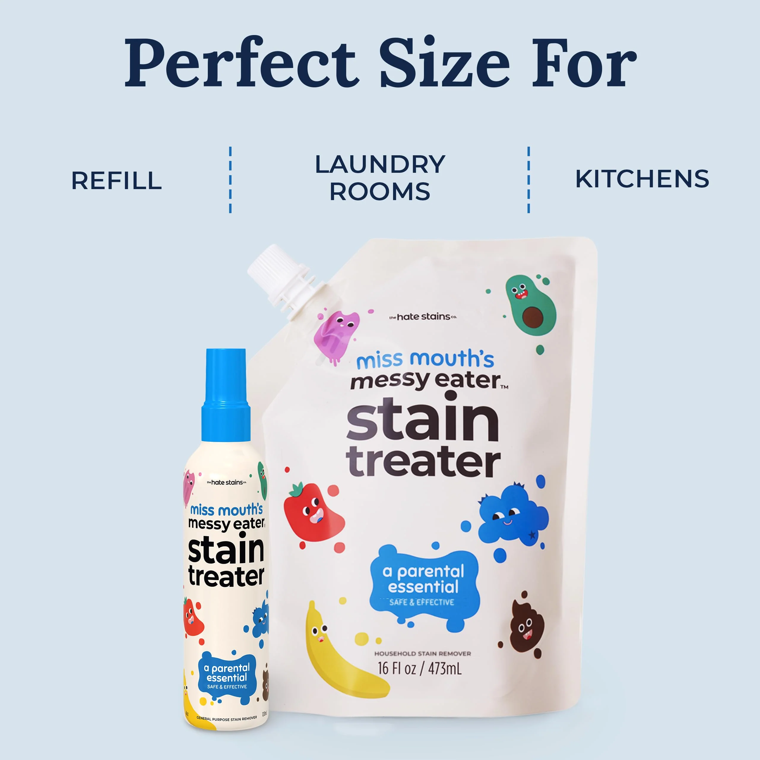 Miss Mouth's Messy Eater Stain Treater Spray - 4oz 3 Pack Stain Remover - Newborn & Baby Essentials - No Dry Cleaning Food, Grease, Coffee Off Laundry, Underwear, Fabric - Image 74