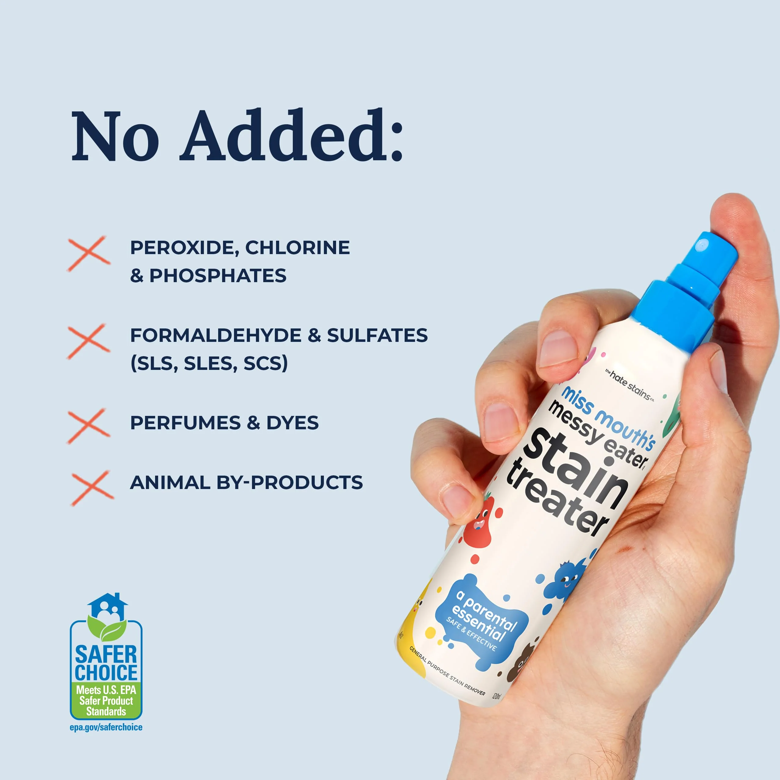 Miss Mouth's Messy Eater Stain Treater Spray - 4oz 3 Pack Stain Remover - Newborn & Baby Essentials - No Dry Cleaning Food, Grease, Coffee Off Laundry, Underwear, Fabric - Image 78