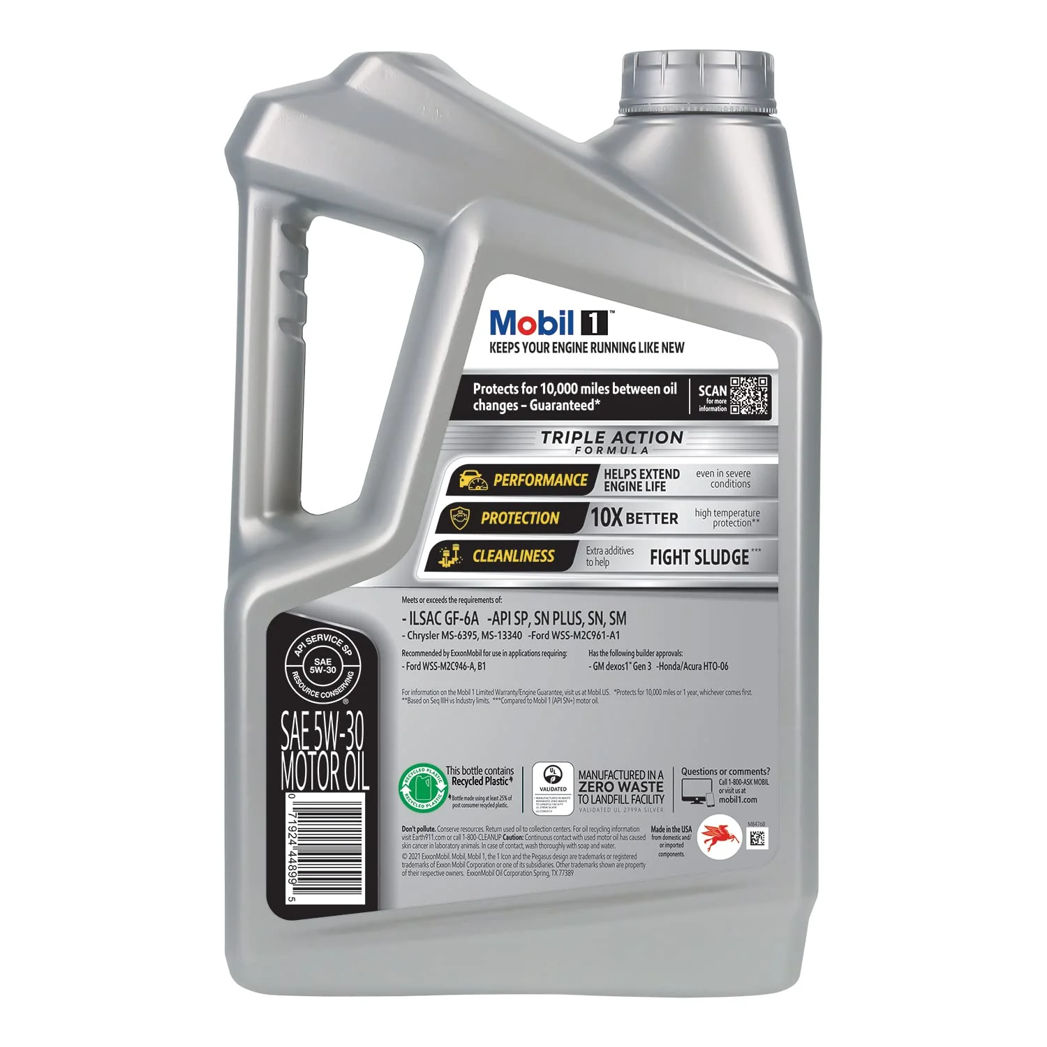 Mobil 1 Full Synthetic Motor Oil 5W-30 | Advanced Formula | 5 Quart | Pack of 2 - Image 8