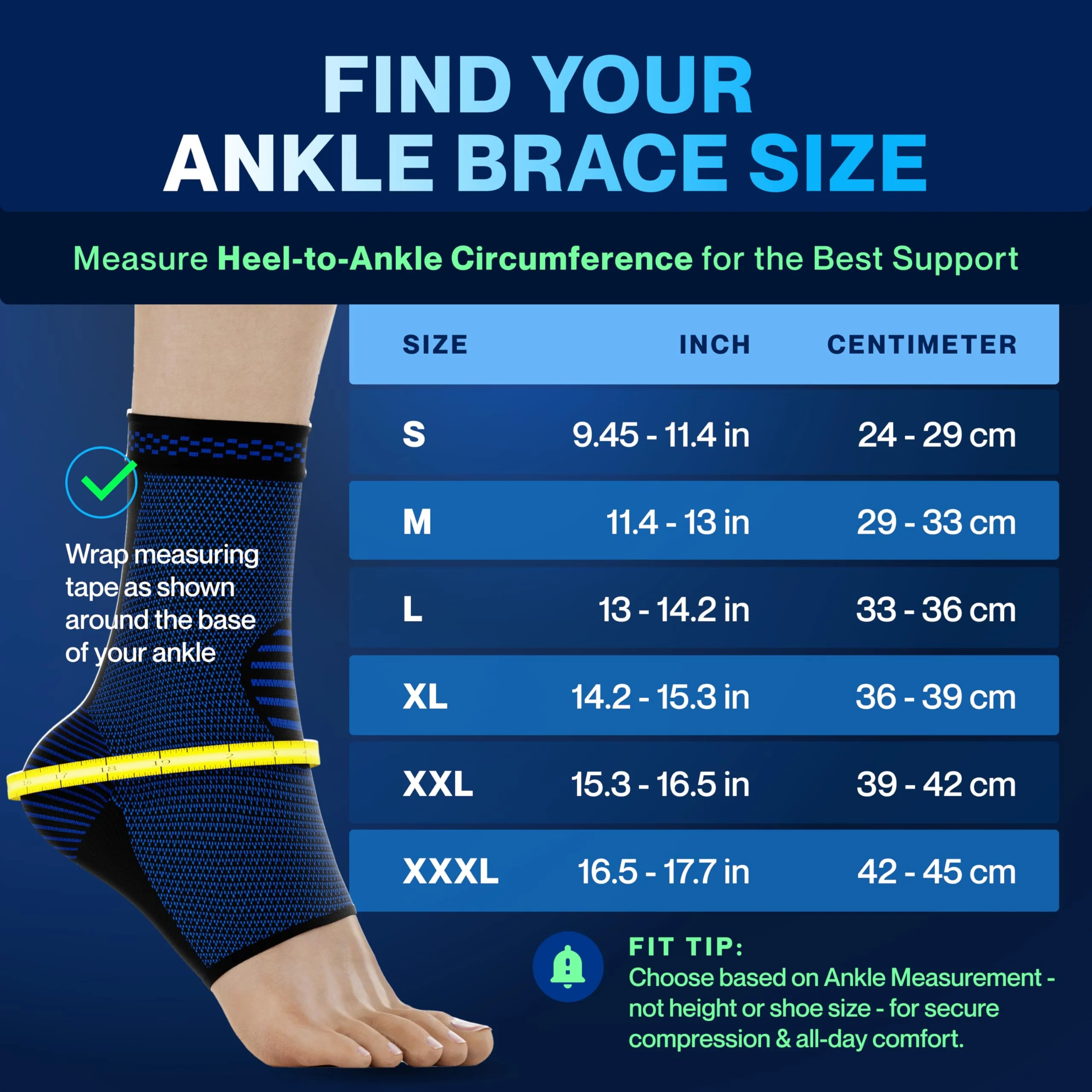 Modvel Foot & Ankle Brace Socks for Sprained Ankle Compression Sleeve - Plantar Fasciitis Relief Brace, Foot Support for pain Women & Men - Tendonitis & Arthritis Feet Sleeve, Stabilizing Ankles Wrap - Image 7