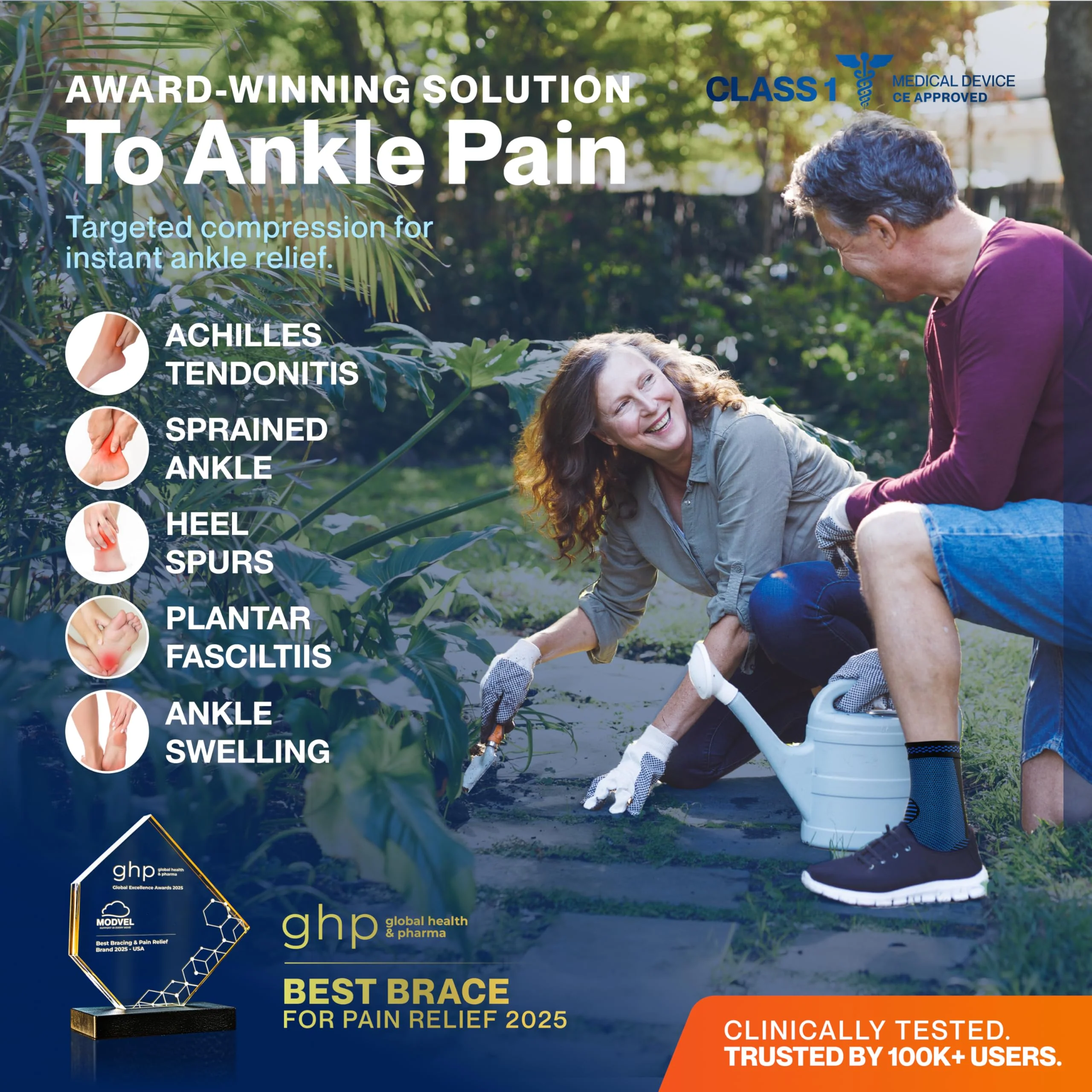Modvel Foot & Ankle Brace Socks for Sprained Ankle Compression Sleeve - Plantar Fasciitis Relief Brace, Foot Support for pain Women & Men - Tendonitis & Arthritis Feet Sleeve, Stabilizing Ankles Wrap - Image 9