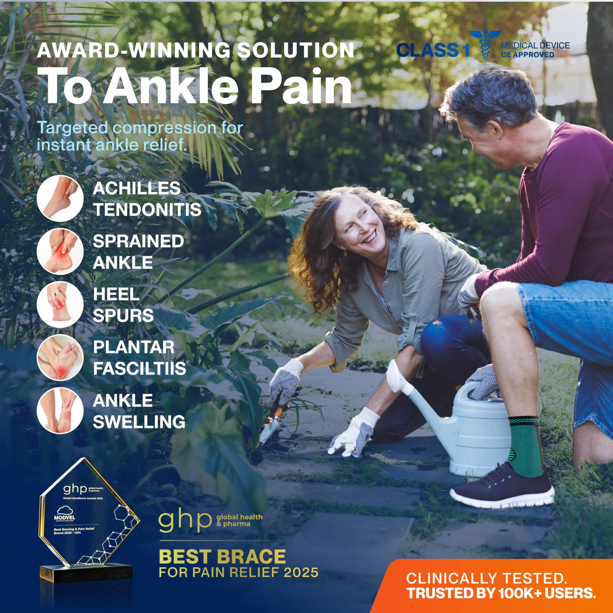 Modvel Foot & Ankle Brace Socks for Sprained Ankle Compression Sleeve - Plantar Fasciitis Relief Brace, Foot Support for pain Women & Men - Tendonitis & Arthritis Feet Sleeve, Stabilizing Ankles Wrap - Image 9